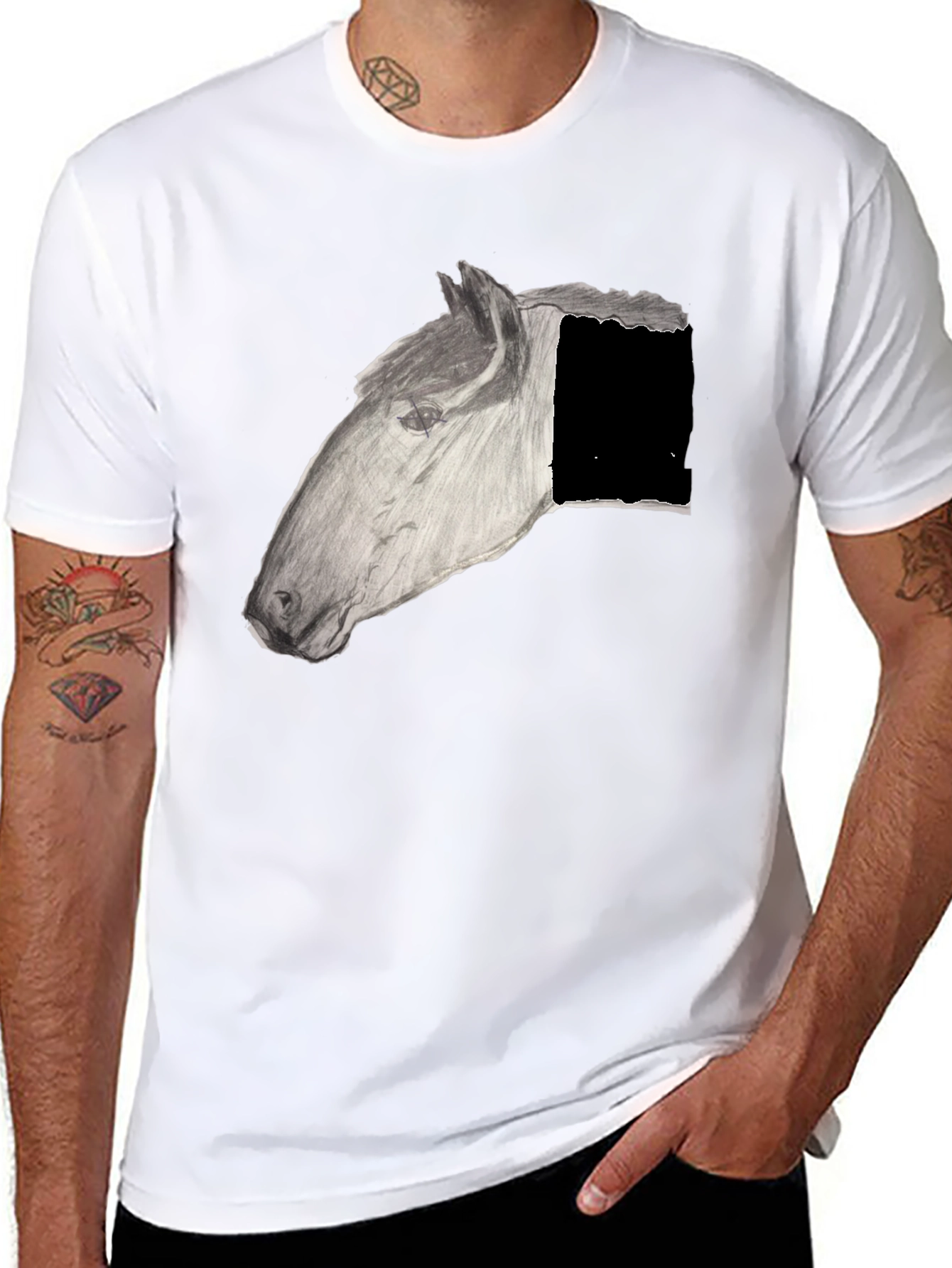 Horse Graphic Black T-Shirt