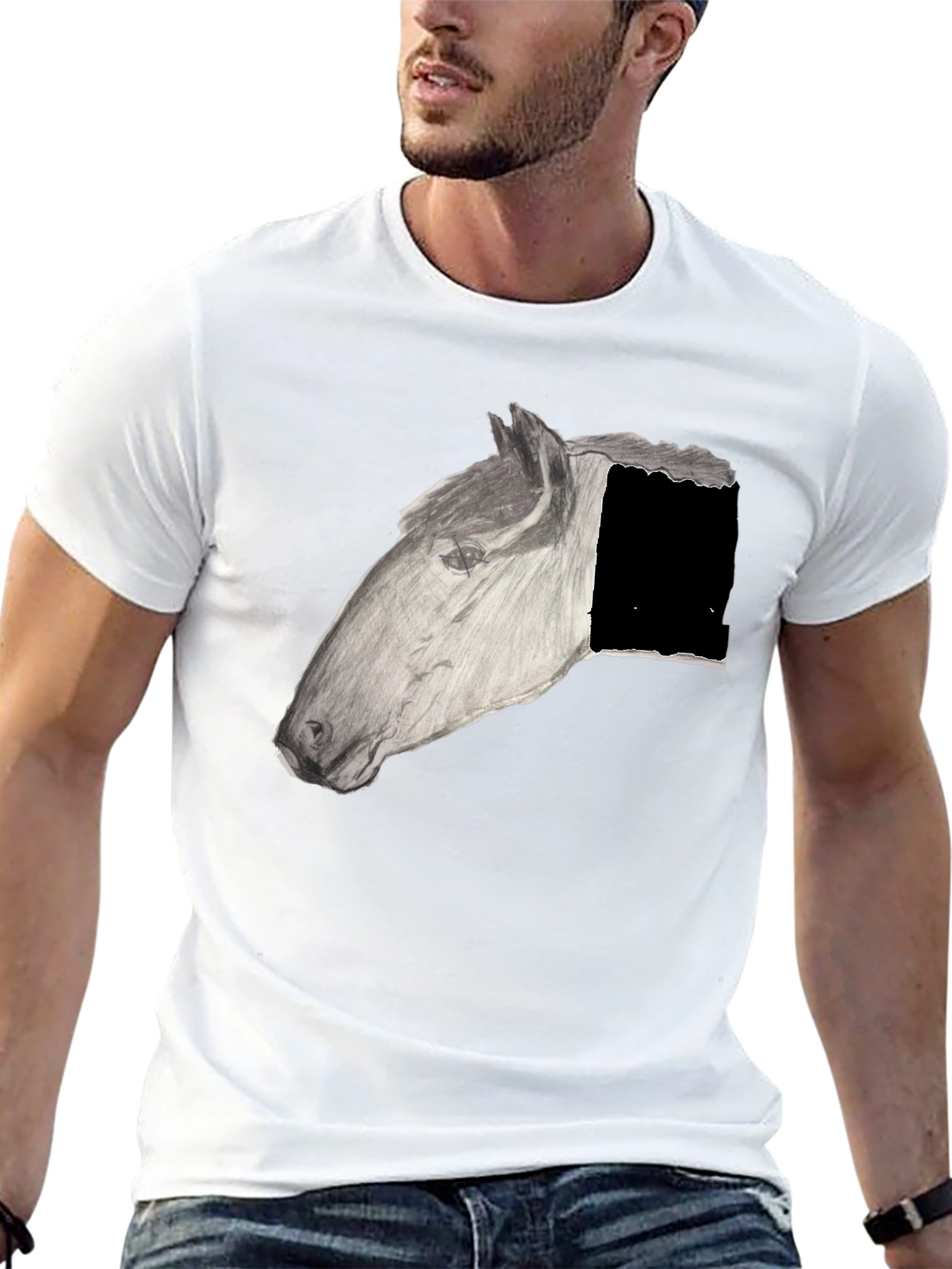 Horse Graphic Black T-Shirt