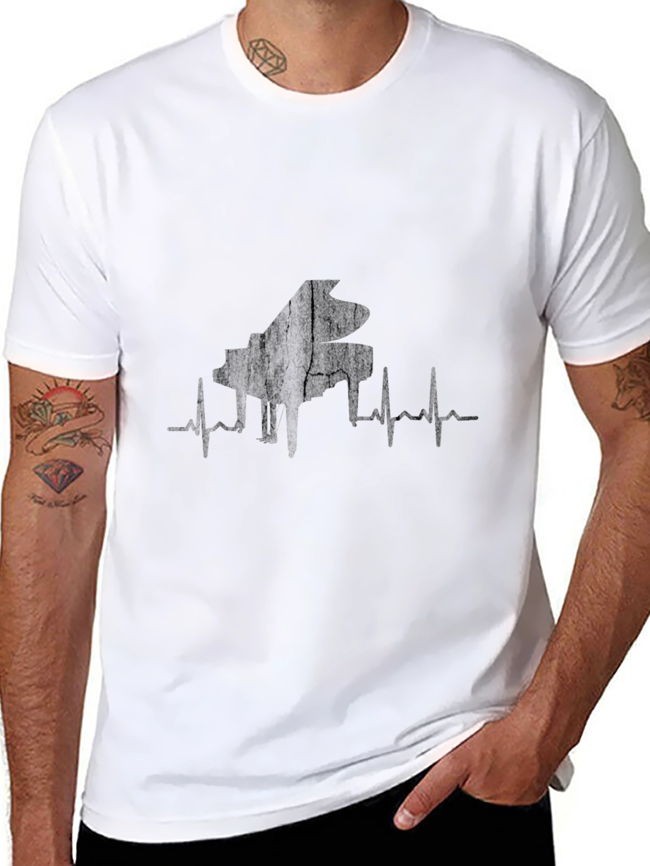 Piano Heartbeat Graphic Tee