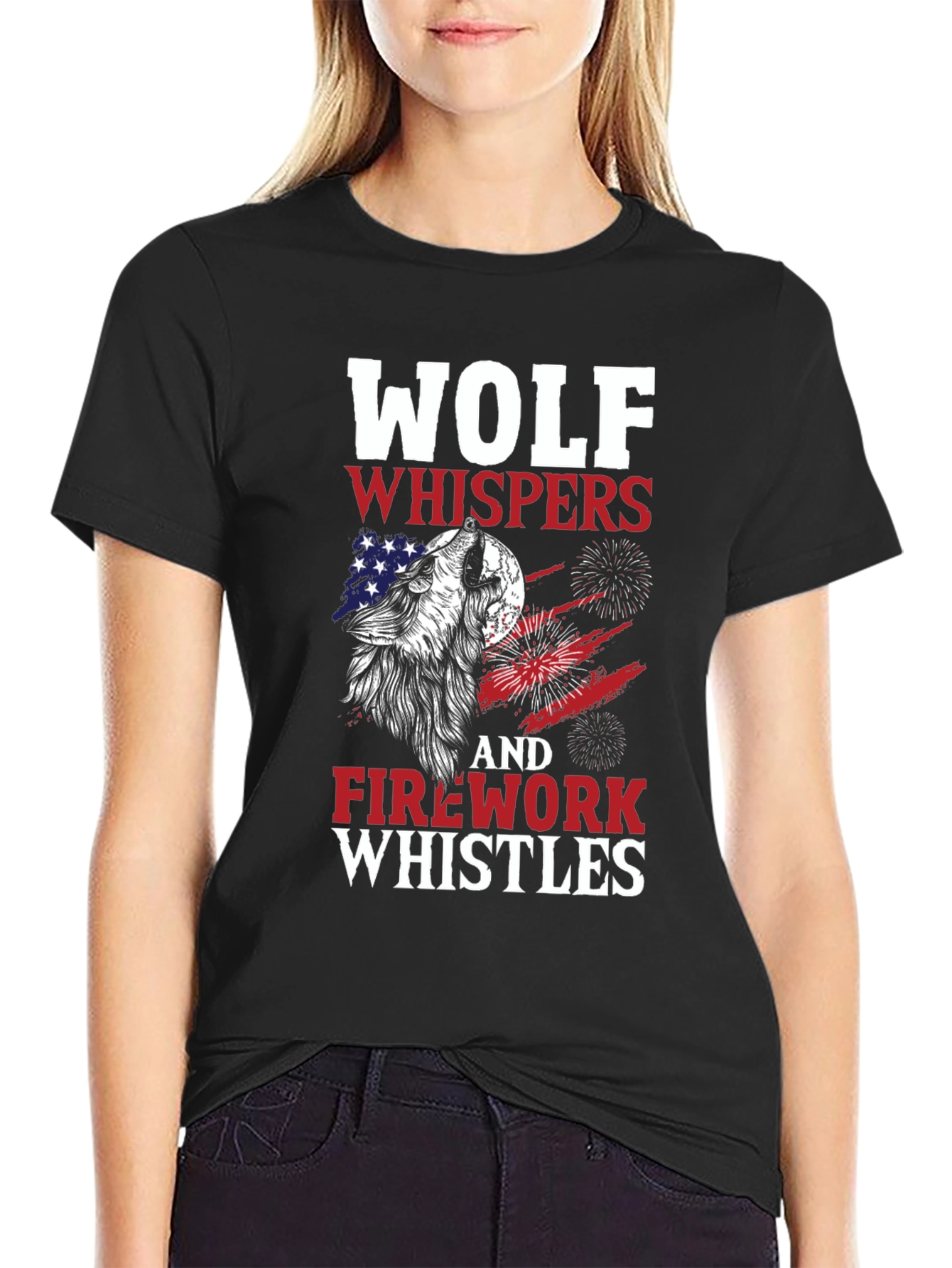 Wolf Whispers & Fireworks Whistles T-Shirt