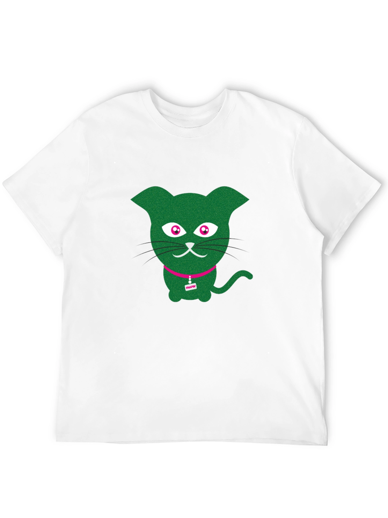 Cool Cat Tee - Green Kitty Graphic T-Shirt