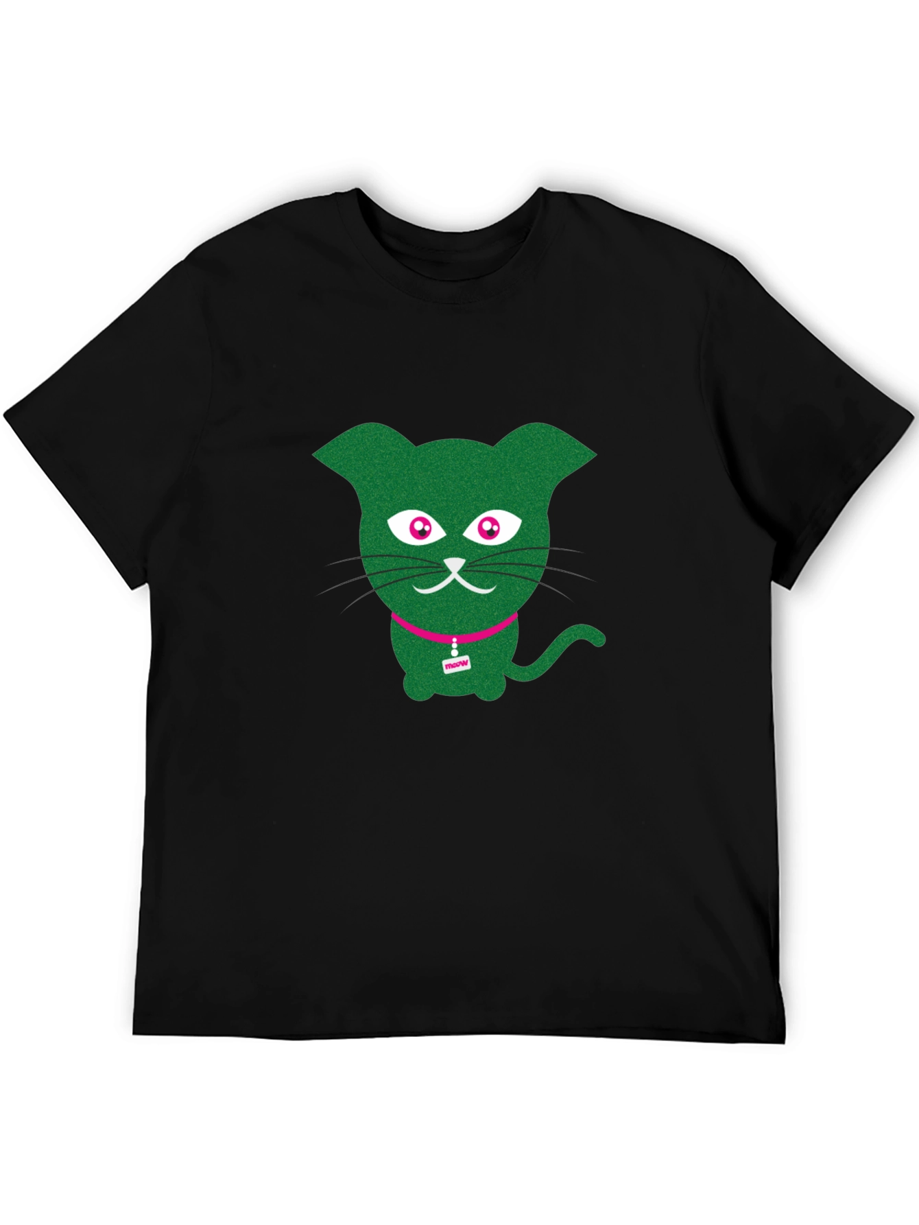 Cool Cat Tee - Green Kitty Graphic T-Shirt