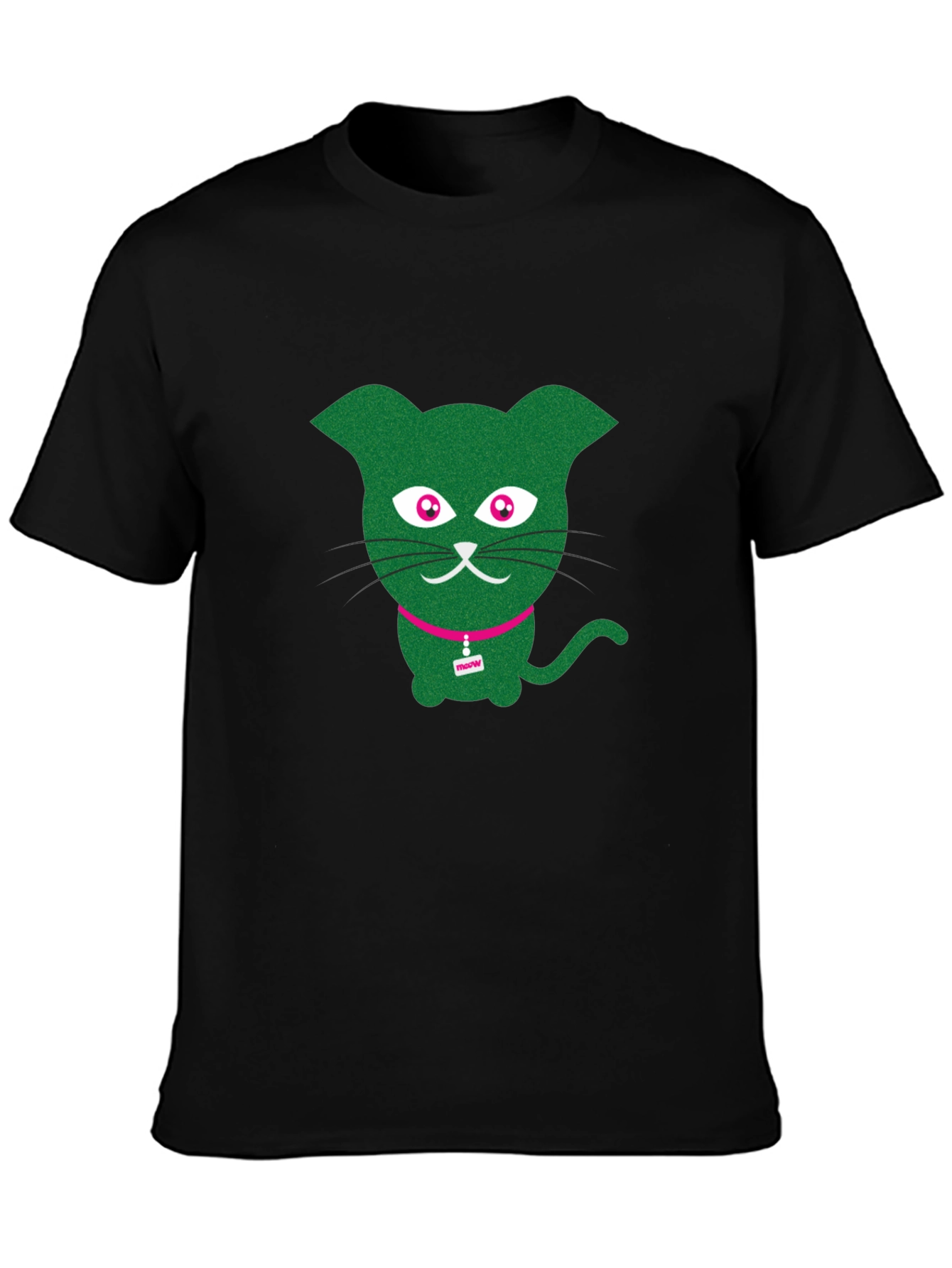 Cool Cat Tee - Green Kitty Graphic T-Shirt