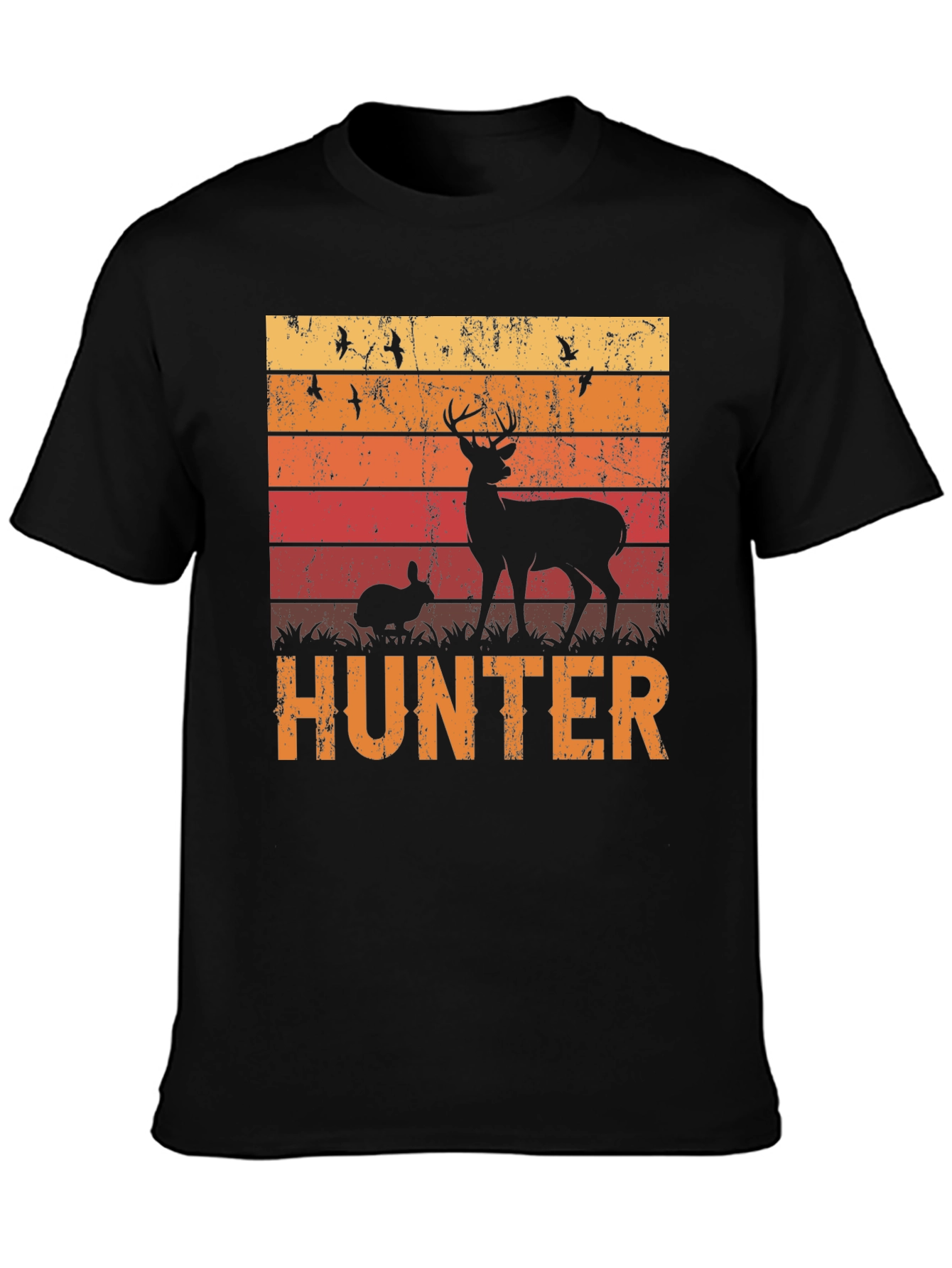 Hunter T-Shirt - Deer and Rabbit Graphic Tee