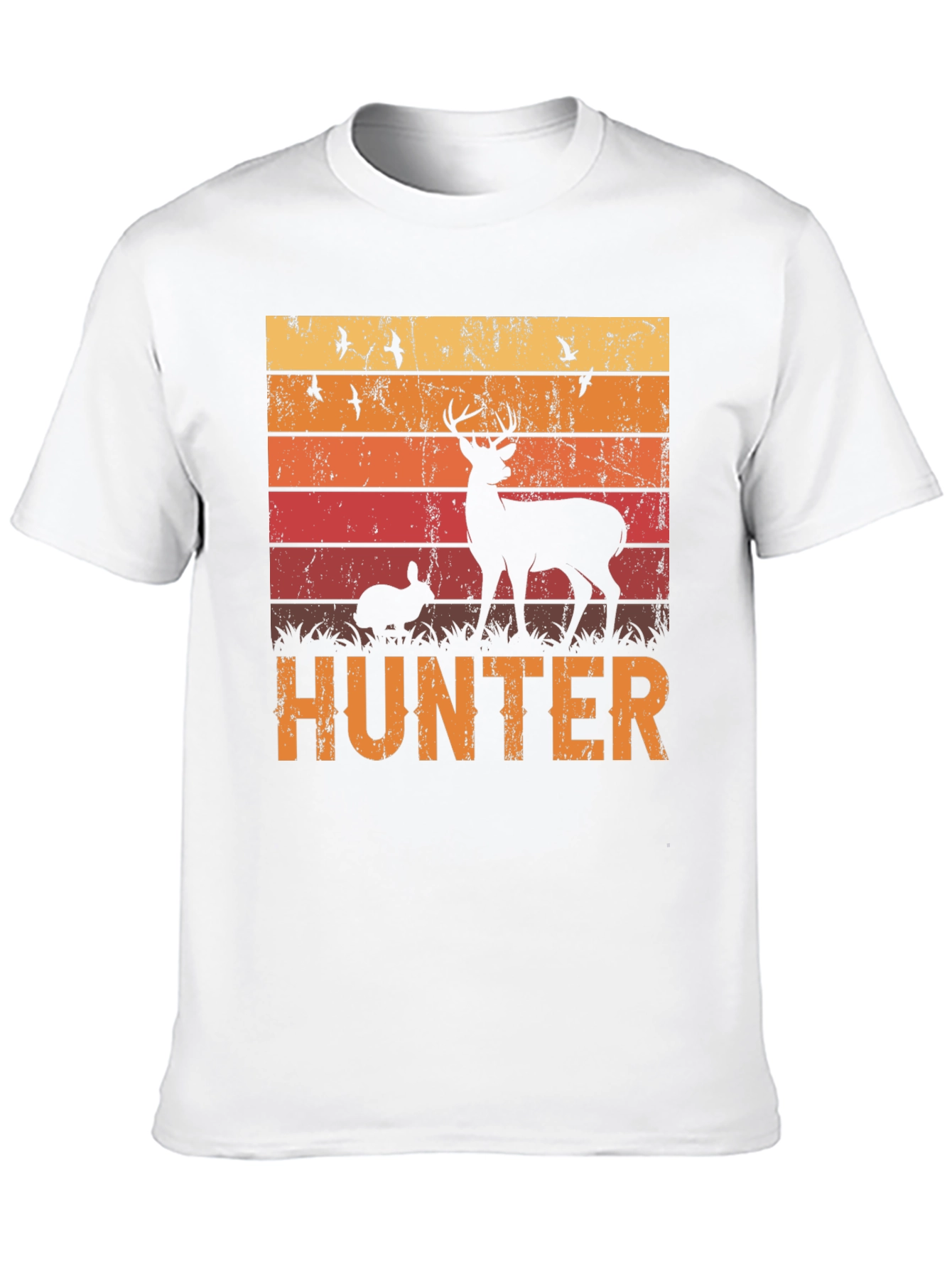 Hunter T-Shirt - Deer and Rabbit Graphic Tee