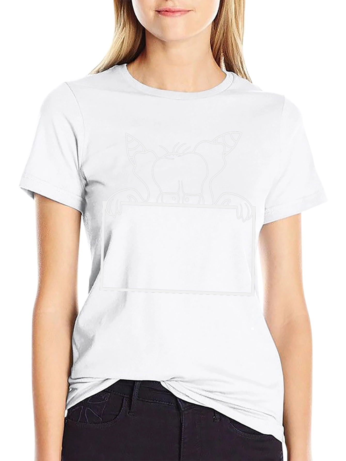 Cartoon Elephant Graphic Black T-Shirt