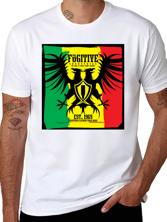 Fugitive Industrial Graphic T-Shirt - Black