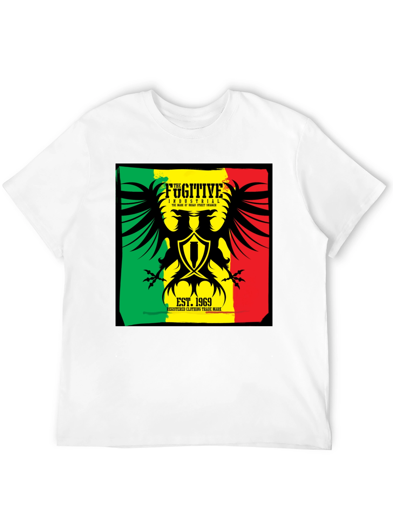 Fugitive Industrial Graphic T-Shirt - Black