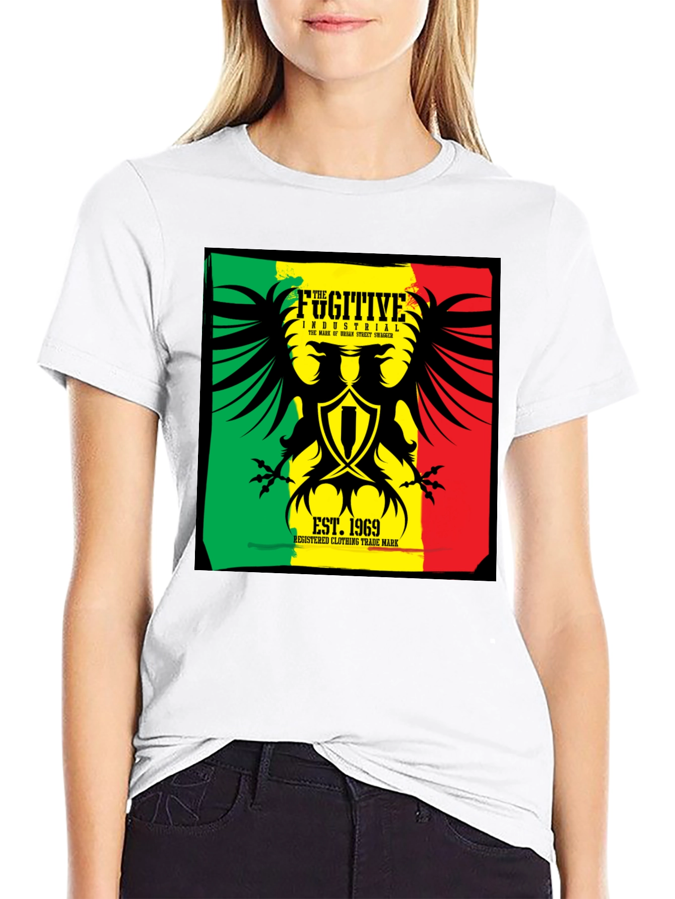 Fugitive Industrial Graphic T-Shirt - Black