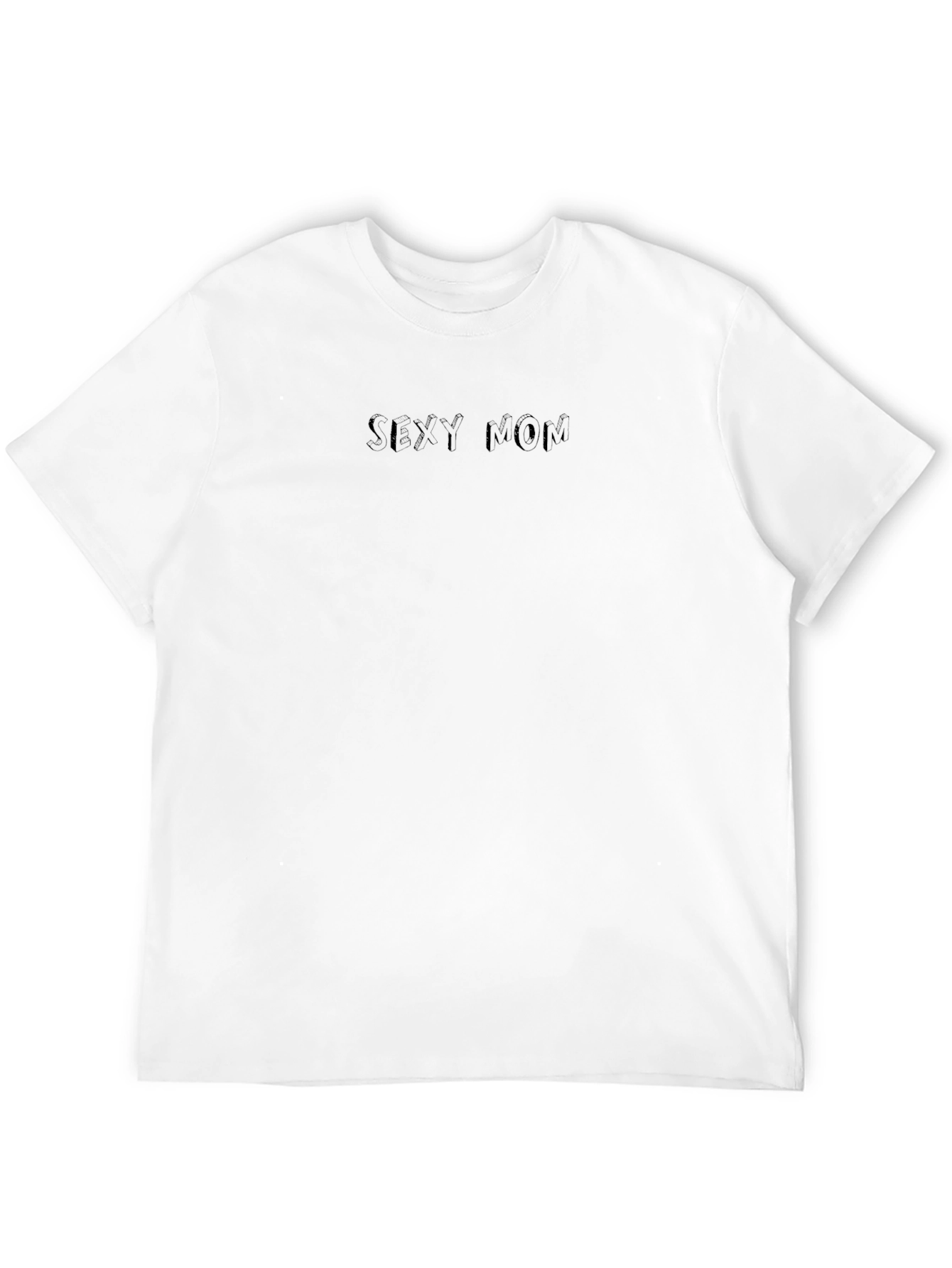 Sexy Mom Embossed Black T-Shirt