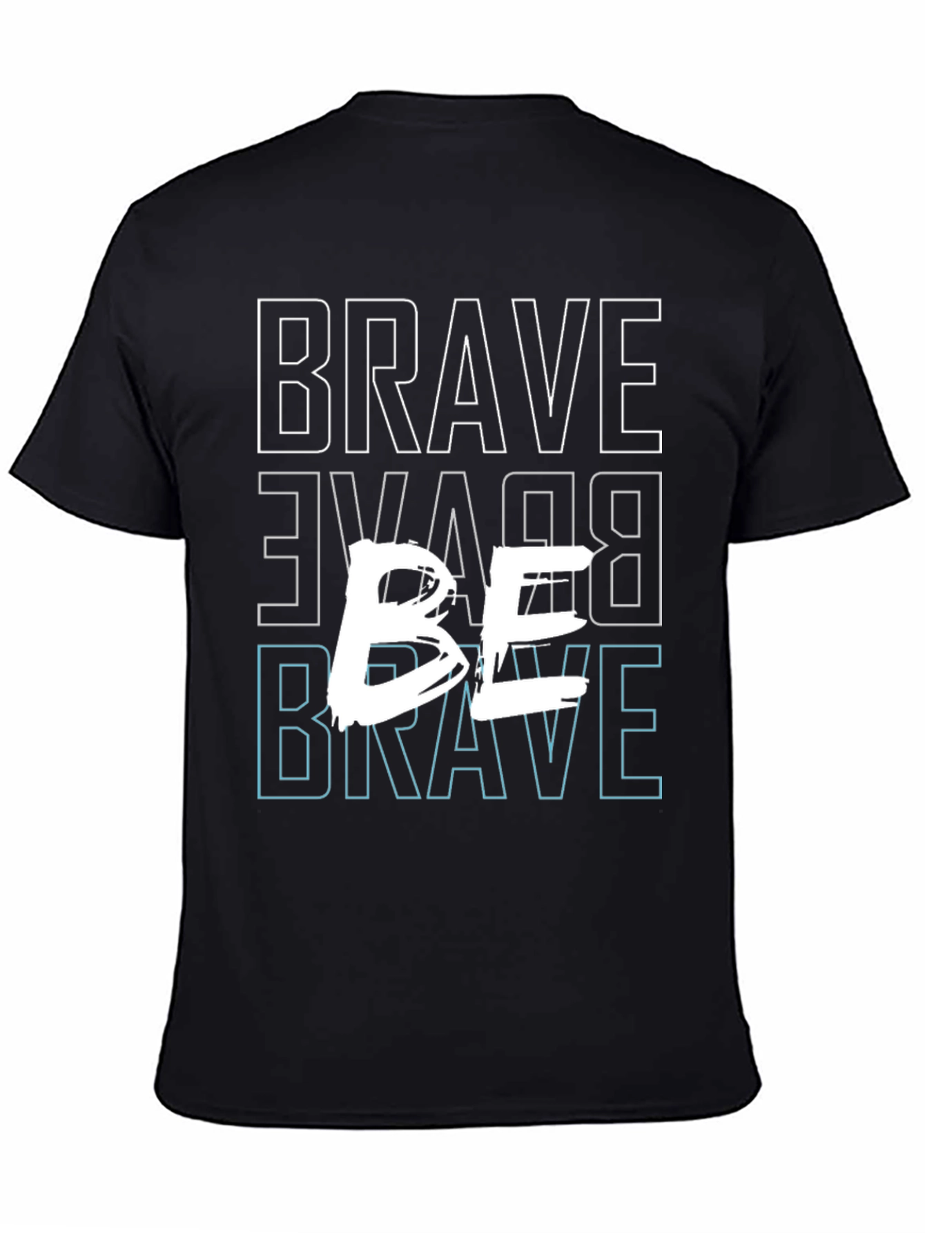 Be Brave Graphic Tee - Mens Casual Black T-Shirt