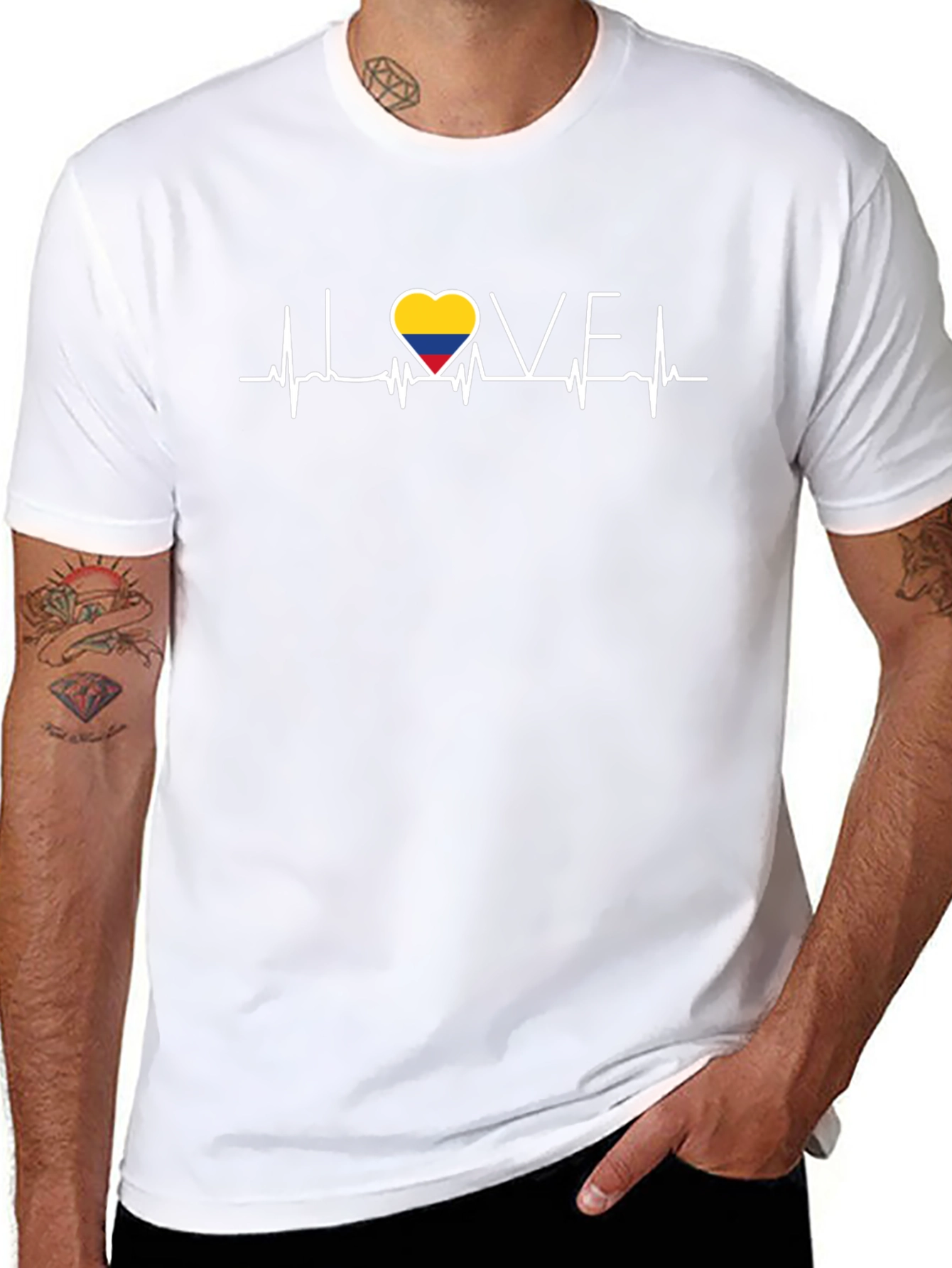 Colombia Love Heartbeat T-Shirt