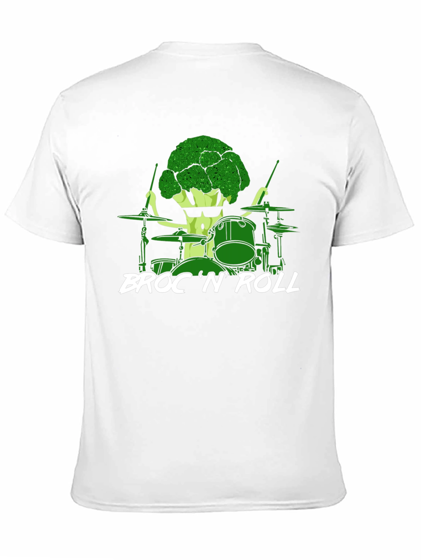 Broccoli Drummer T-Shirt - Broc N Roll Band Tee