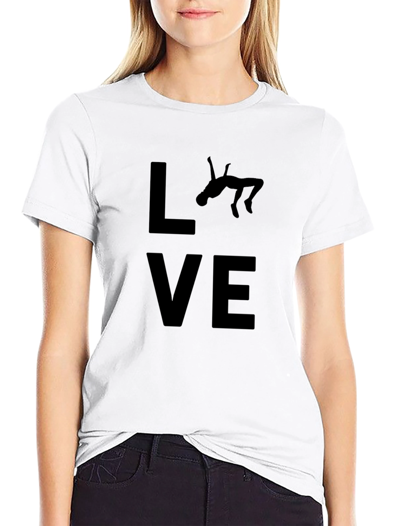 Love High Jump Black Graphic T-Shirt