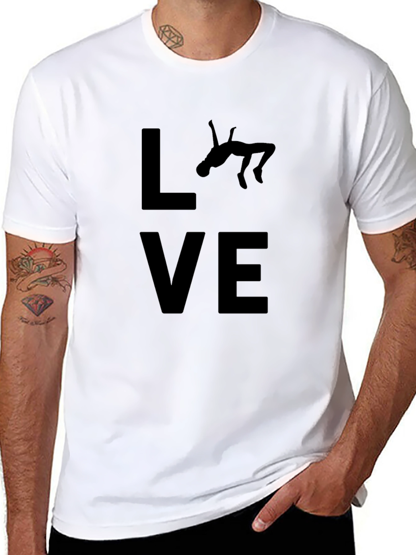Love High Jump Black Graphic T-Shirt
