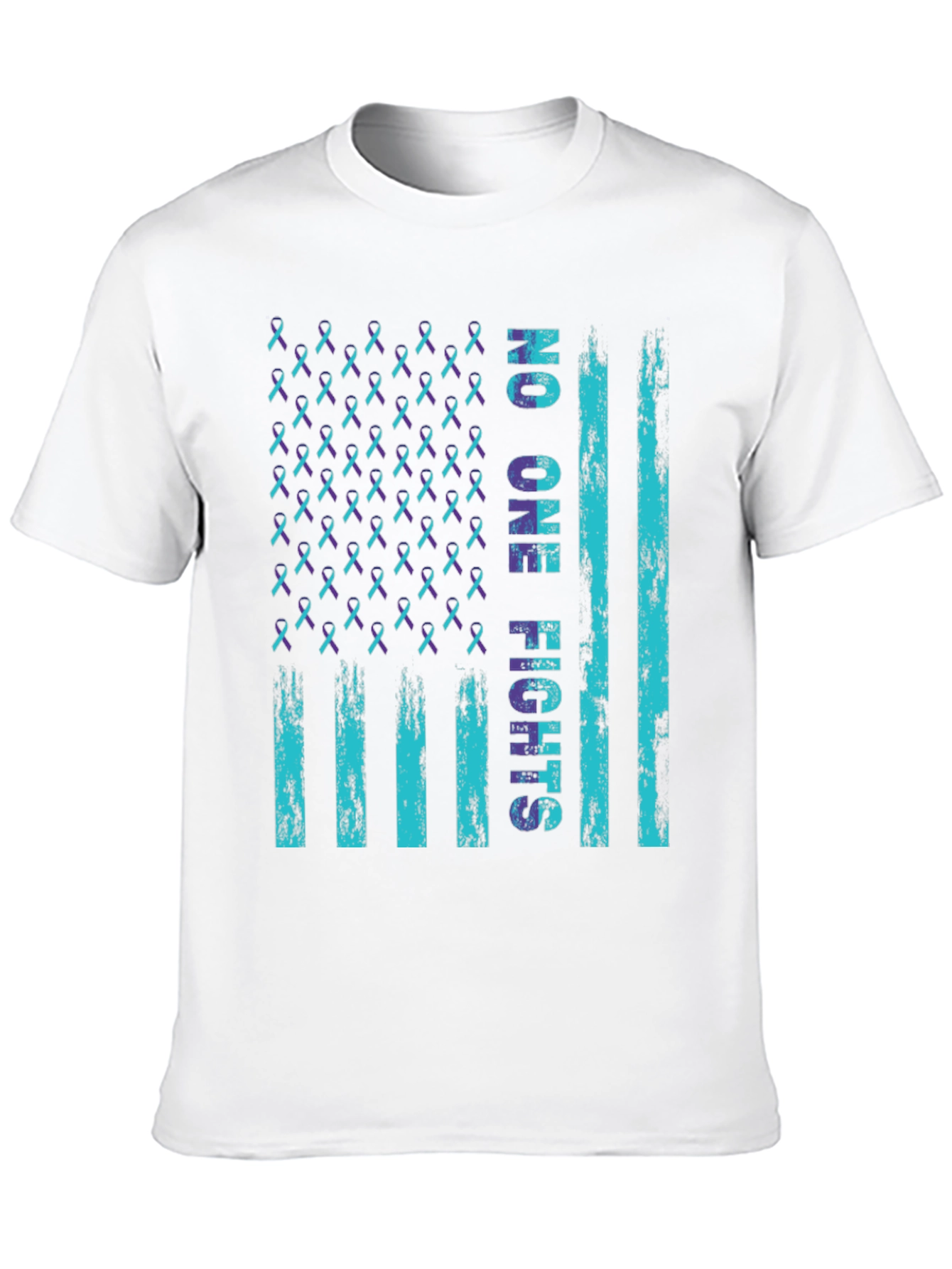 No One Fights Alone Awareness Flag T-Shirt