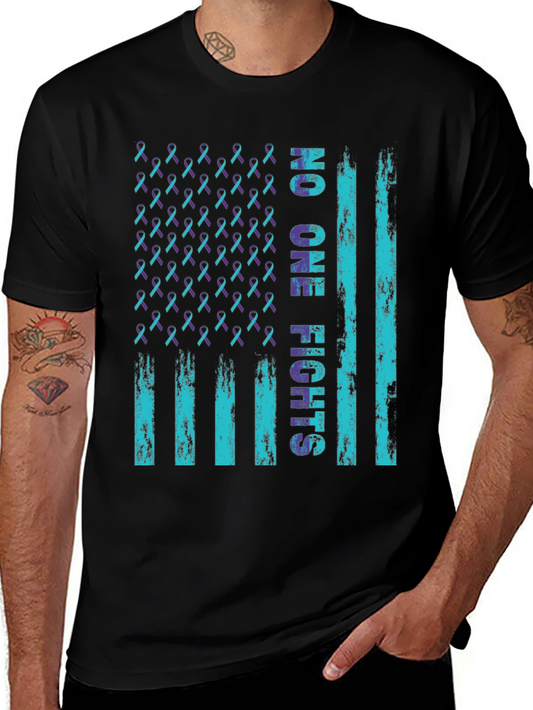No One Fights Alone Awareness Flag T-Shirt