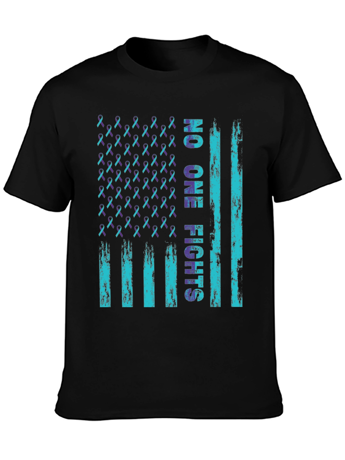 No One Fights Alone Awareness Flag T-Shirt