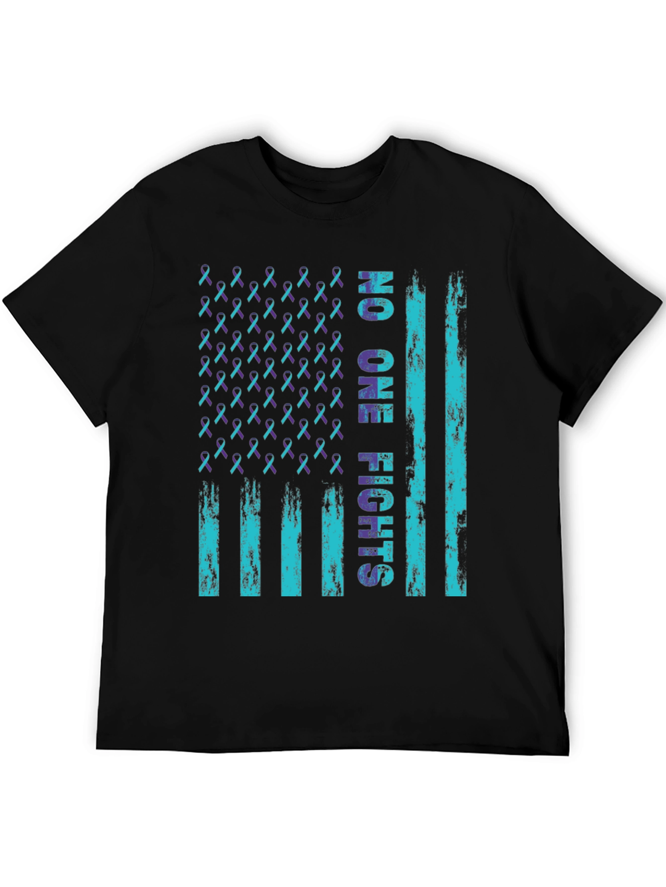 No One Fights Alone Awareness Flag T-Shirt