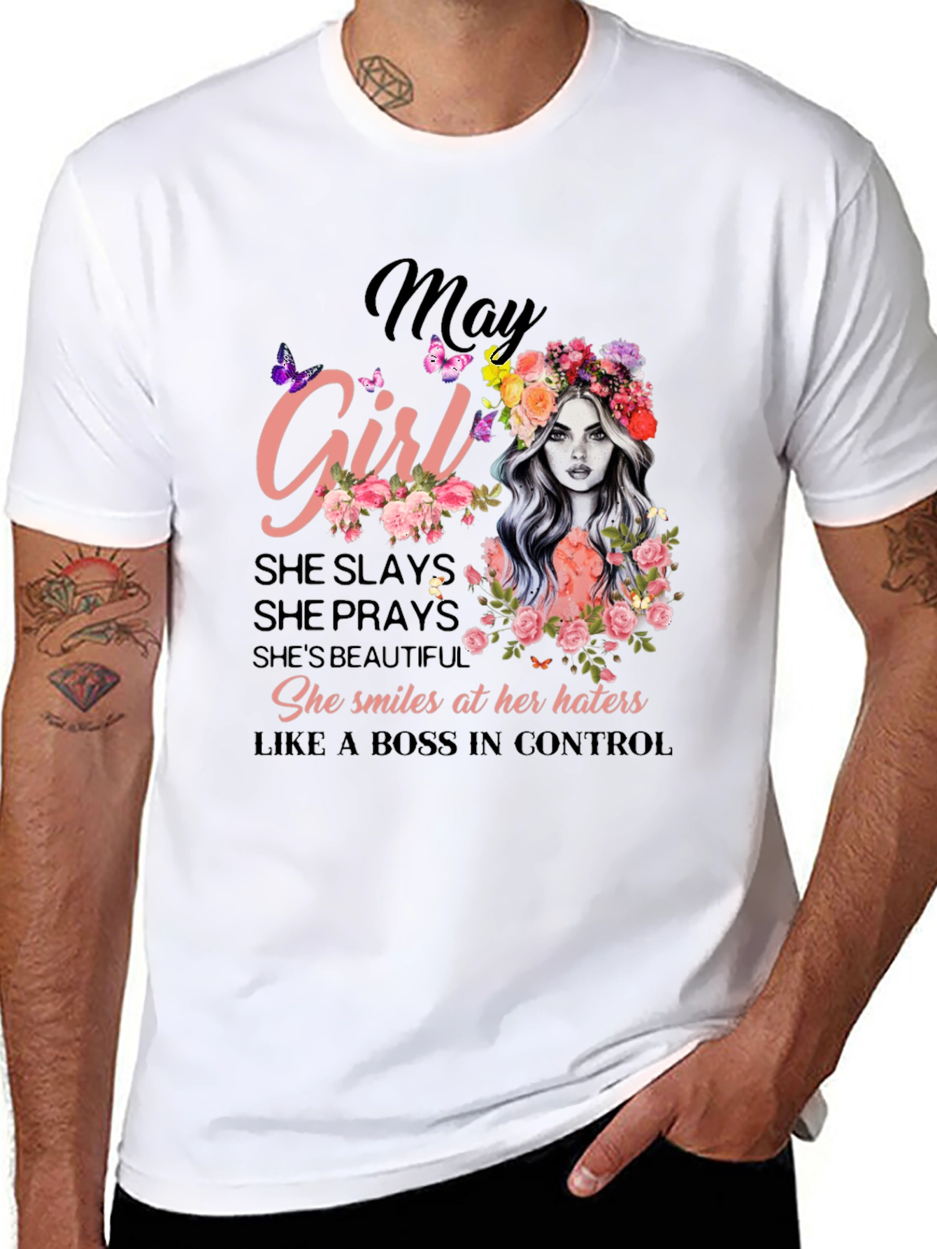 May Girl T-Shirt - Slaying Since Birth