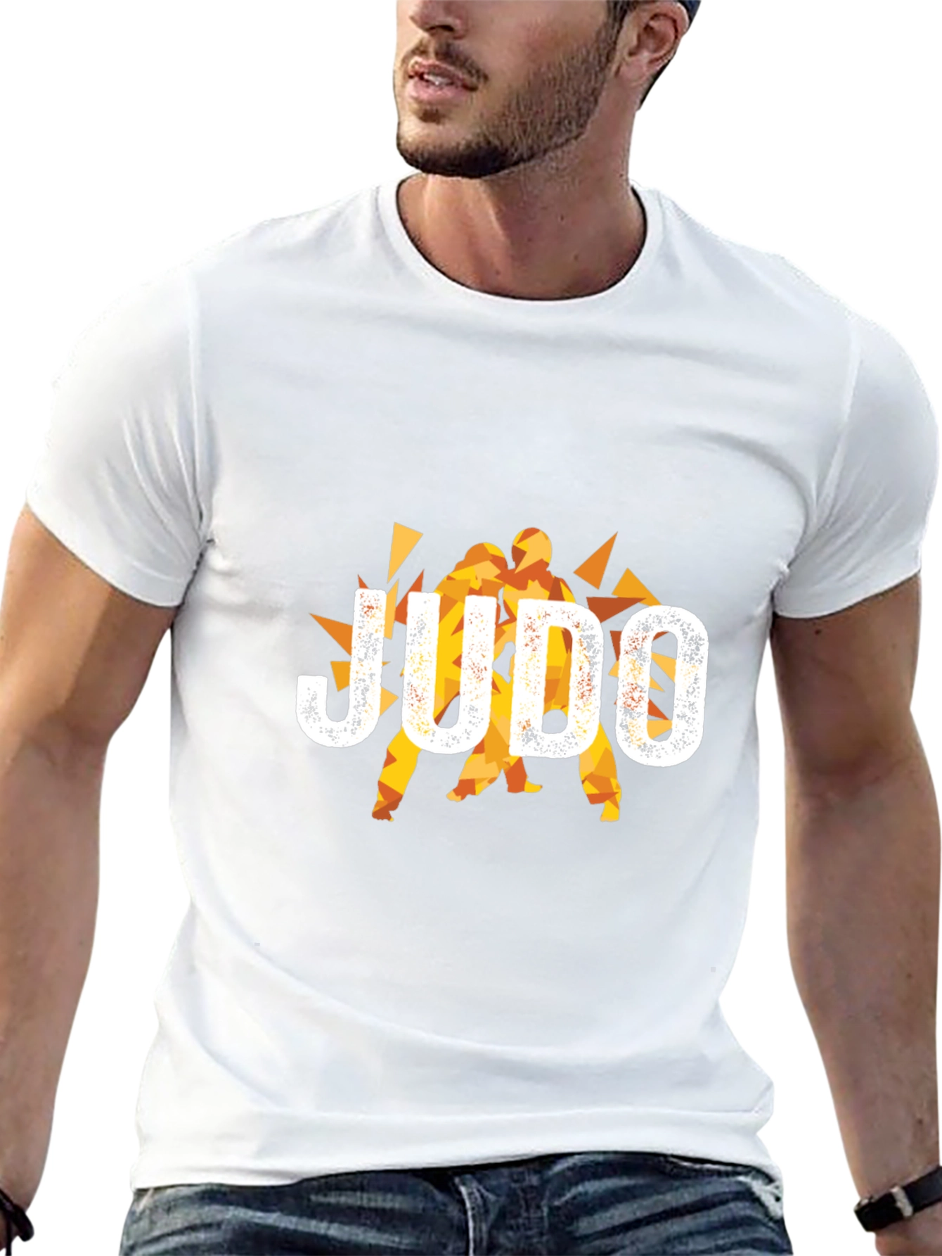 Judo Graphic Print Black T-Shirt