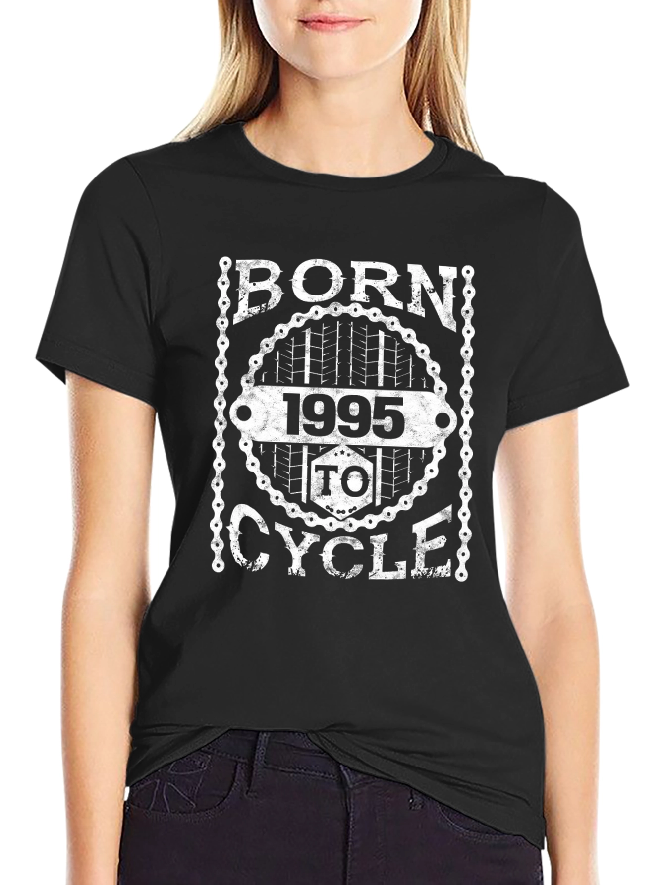 Born 1995 to Cycle Graphic Tee - Black