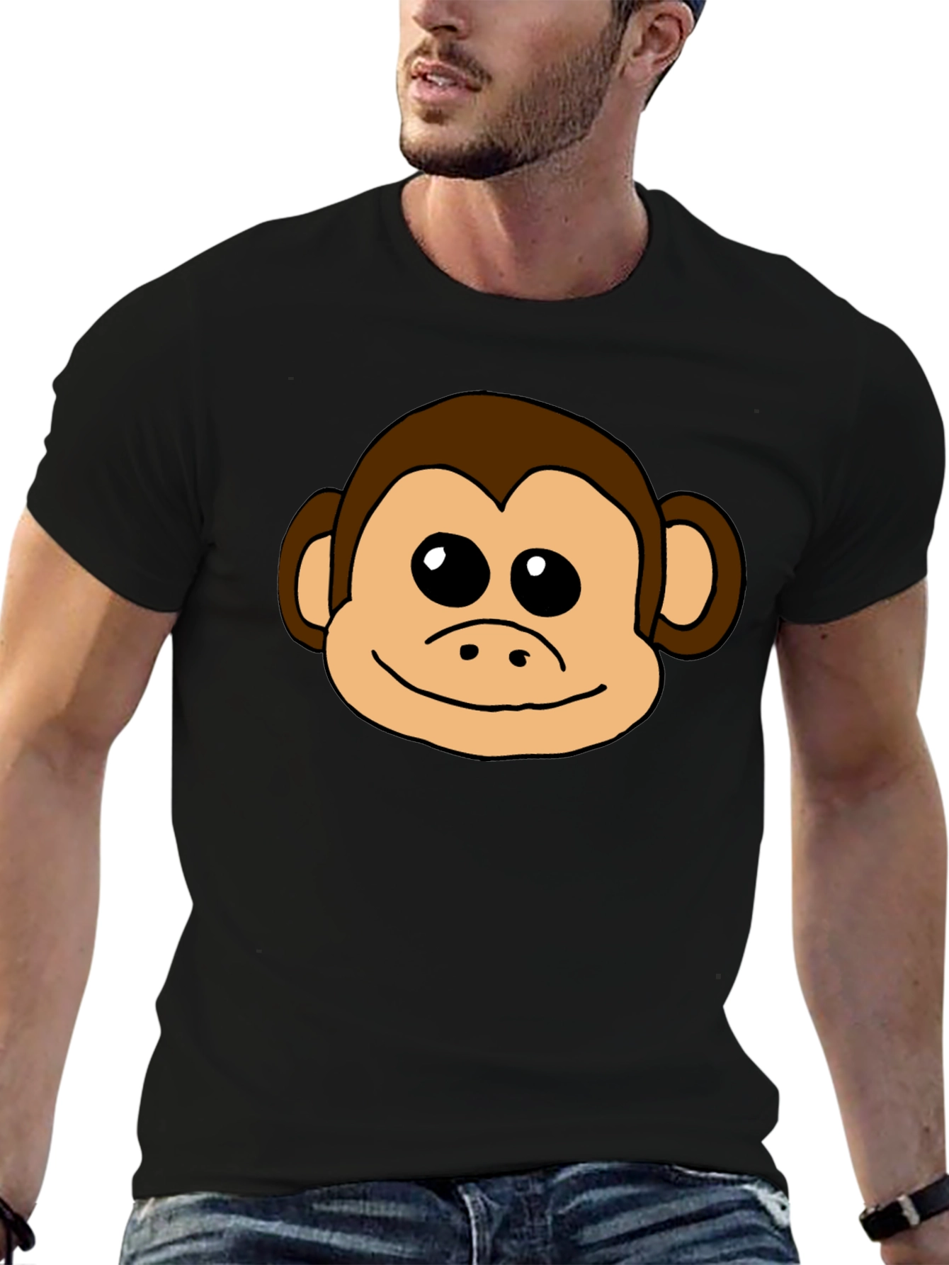 Monkey Face Graphic T-Shirt