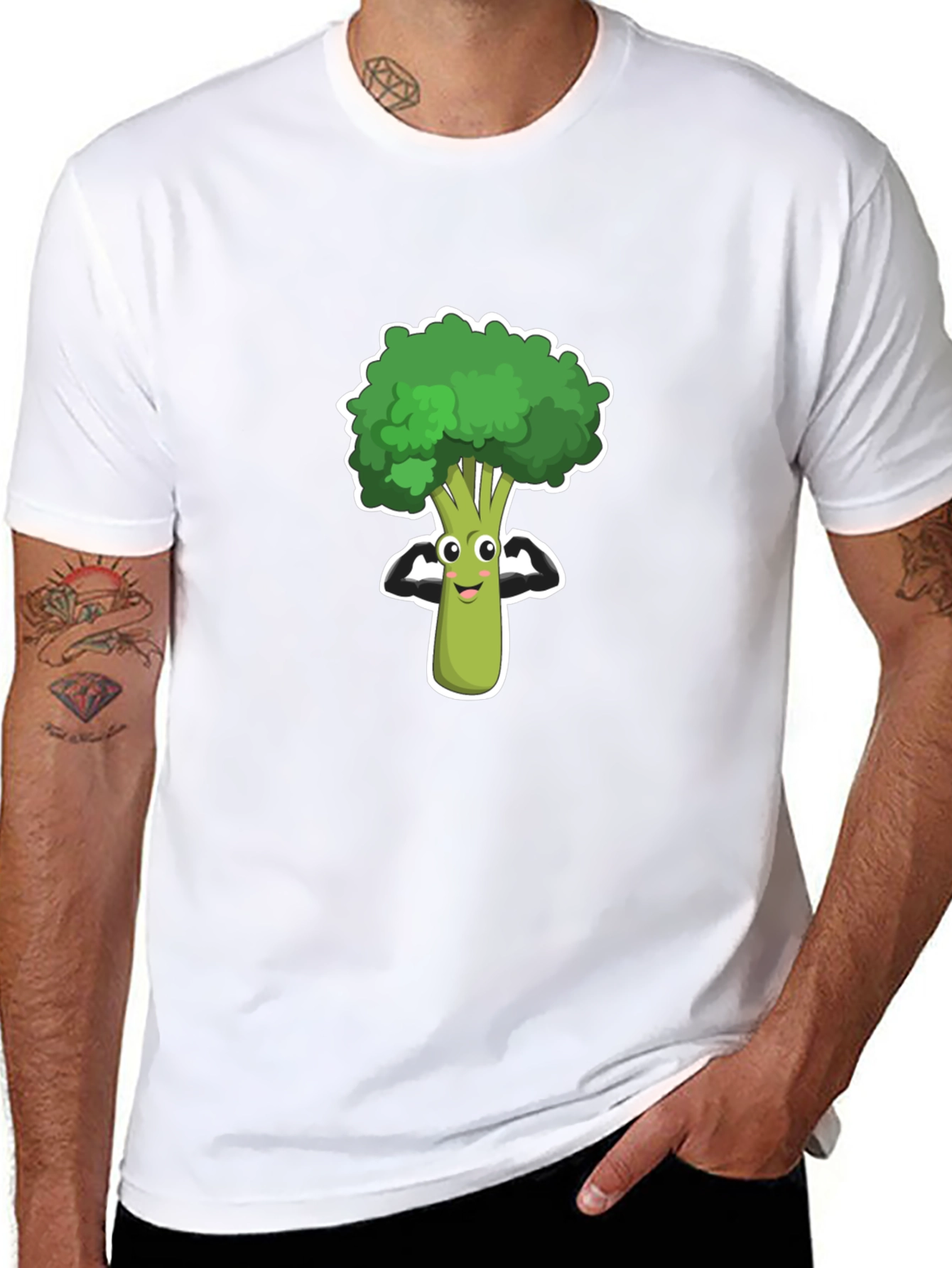 Broccoli Muscle T-Shirt - Healthy Vegan Power!