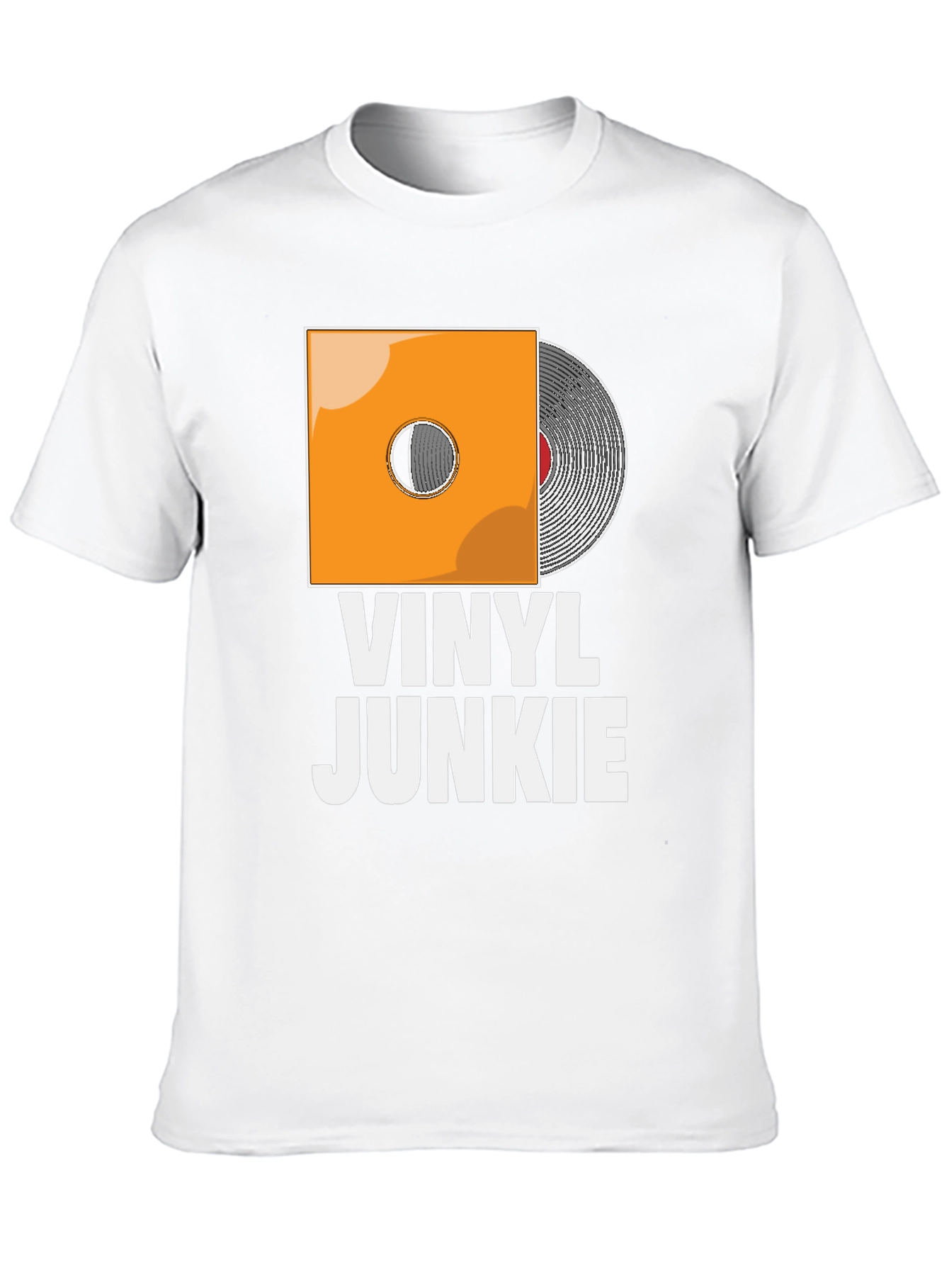Vinyl Junkie T-Shirt - Black Graphic Tee