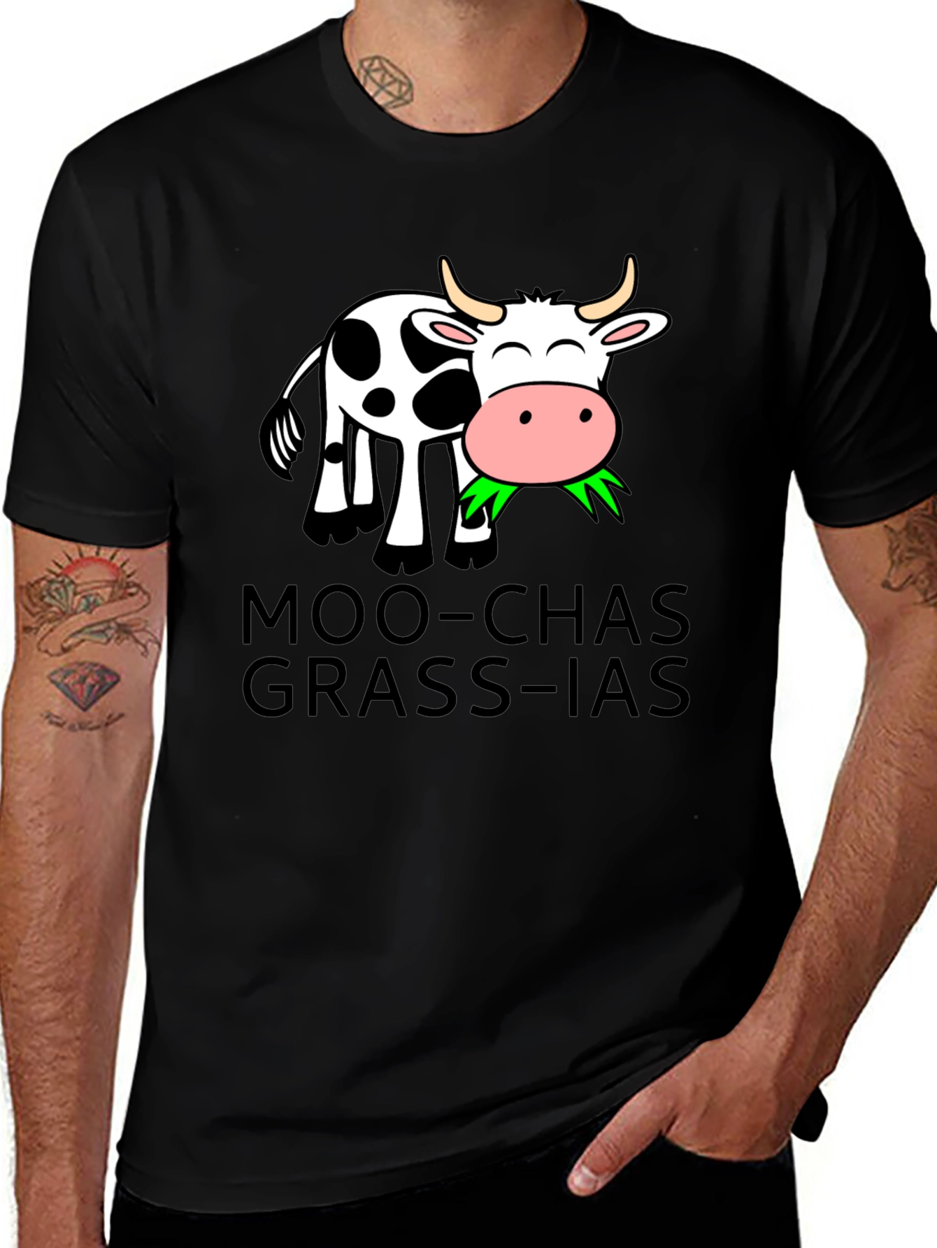 Moo-chas Grass-ias Cow T-Shirt