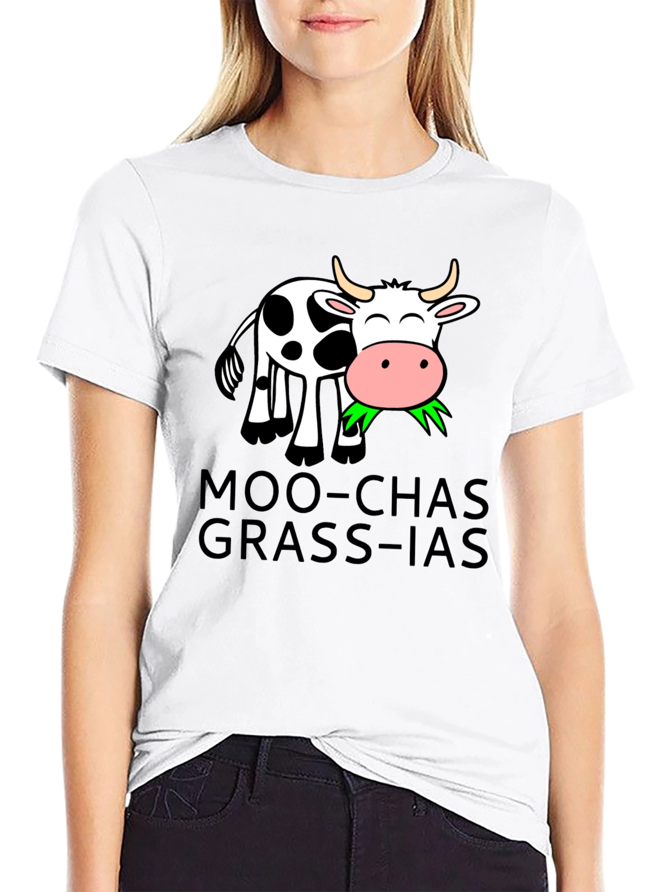 Moo-chas Grass-ias Cow T-Shirt