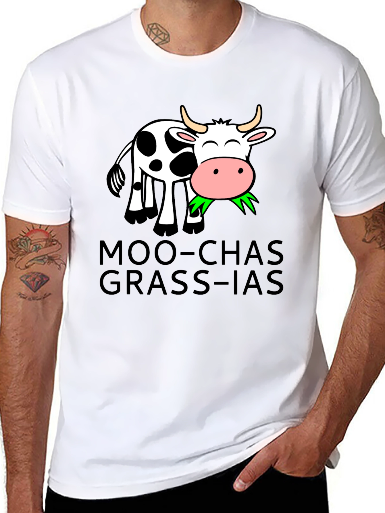 Moo-chas Grass-ias Cow T-Shirt