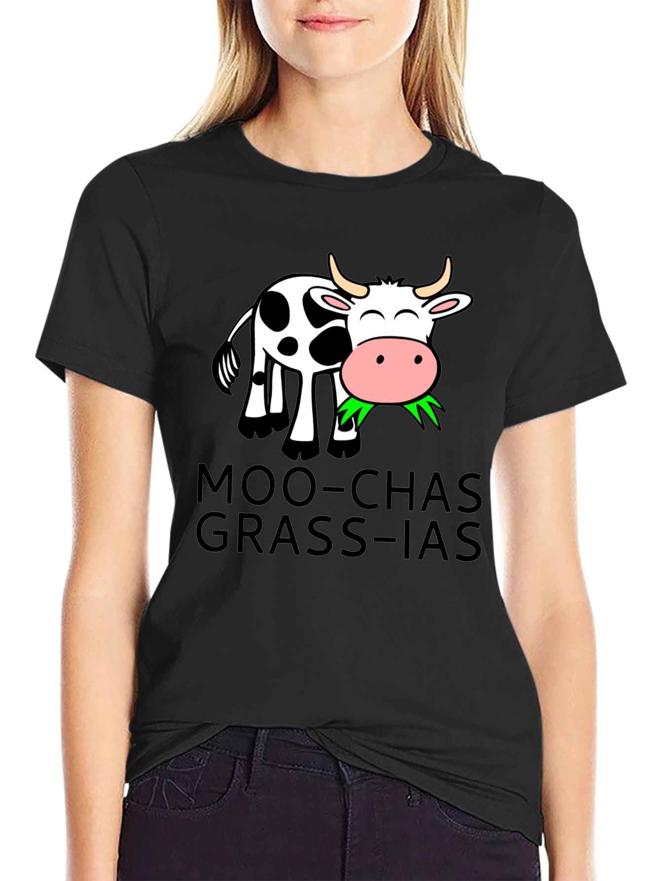 Moo-chas Grass-ias Cow T-Shirt