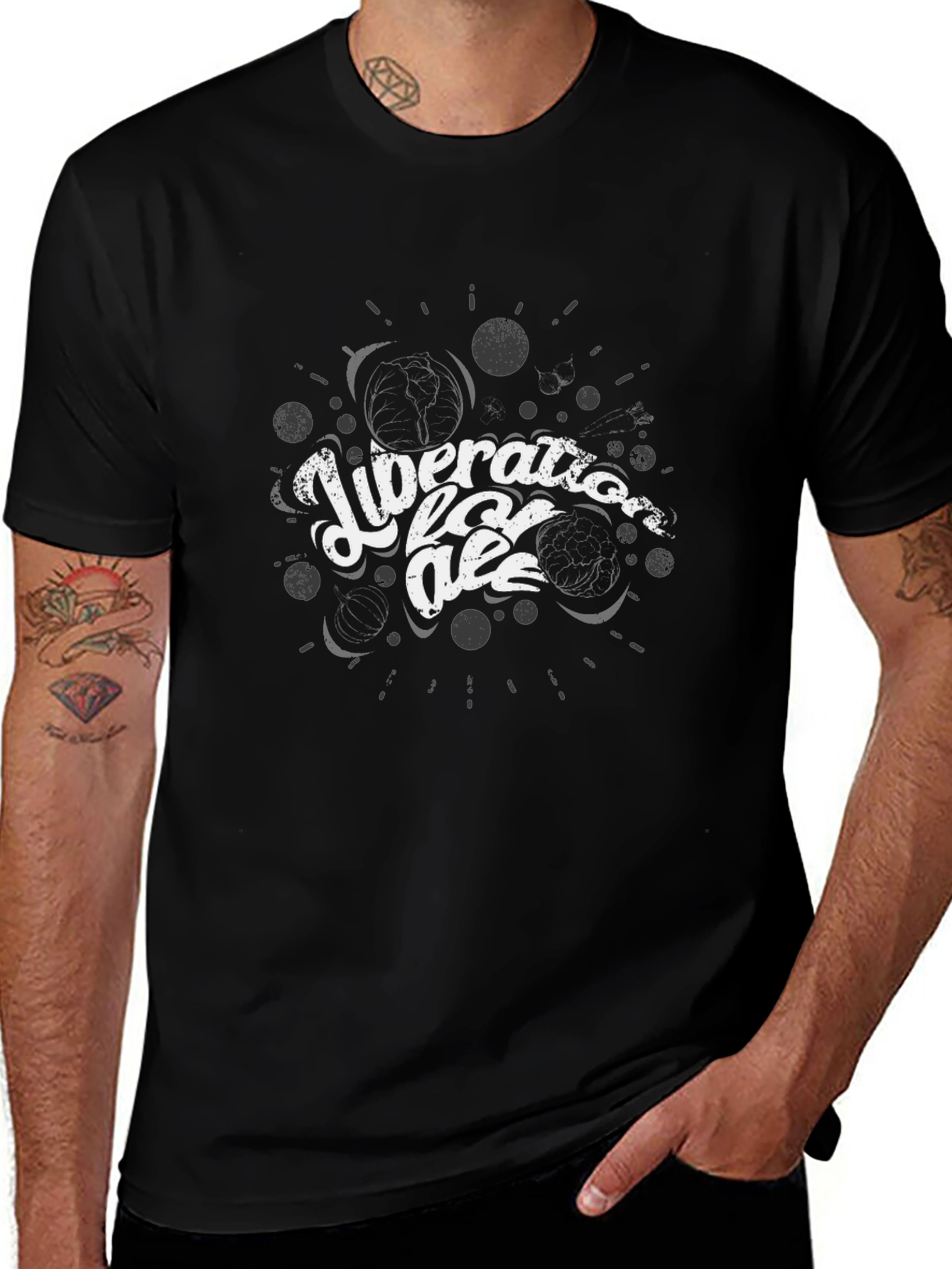 Liberation for All Graphic Black Tee