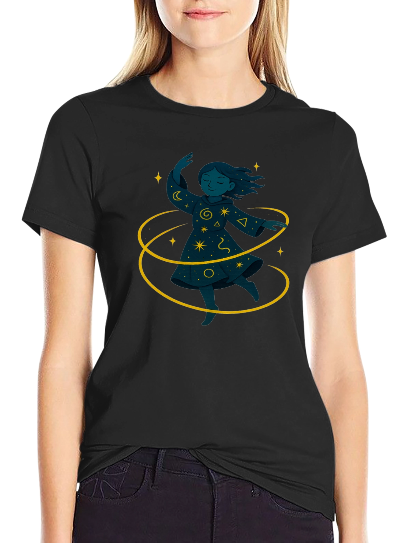 Magical Girl Graphic Black T-Shirt