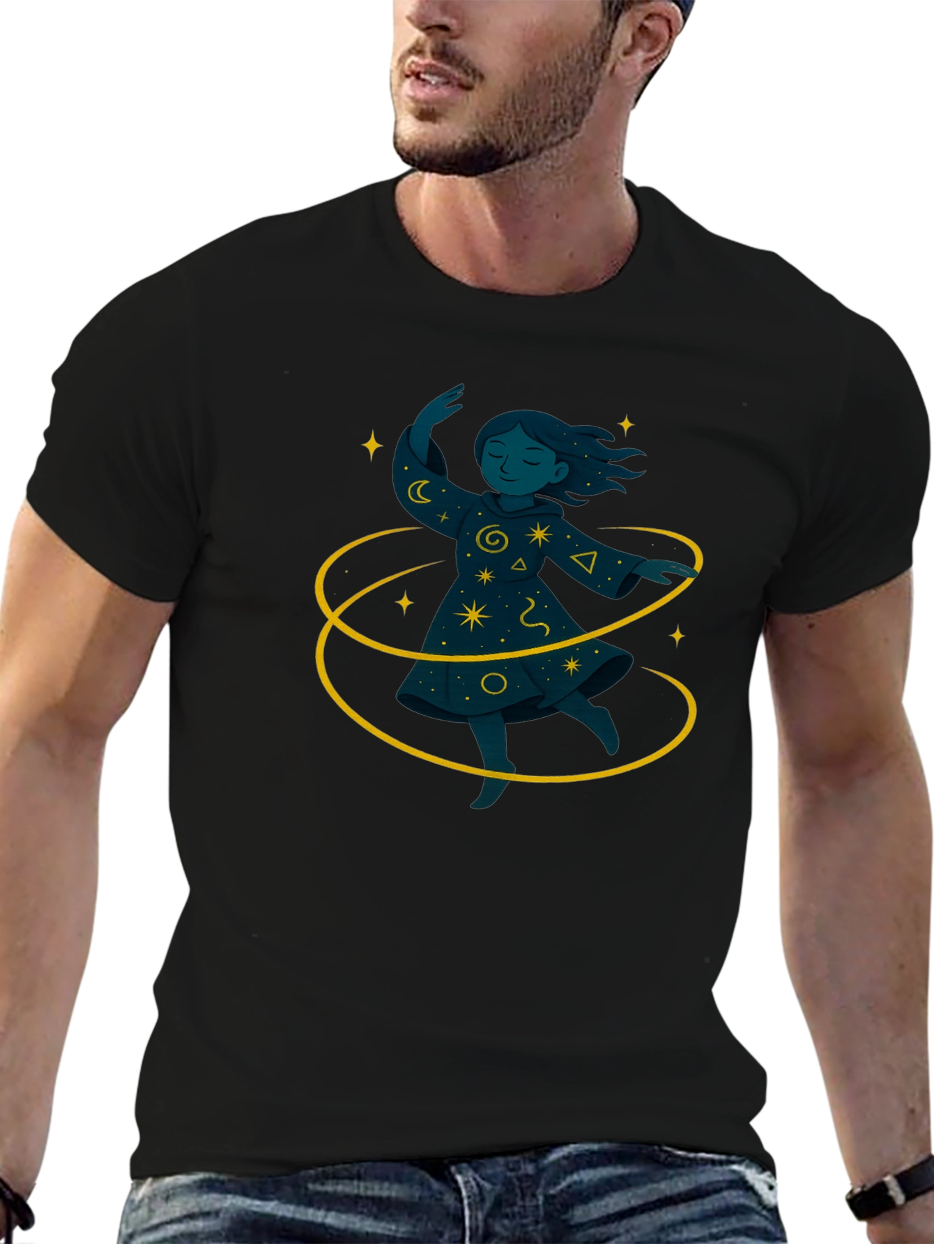 Magical Girl Graphic Black T-Shirt