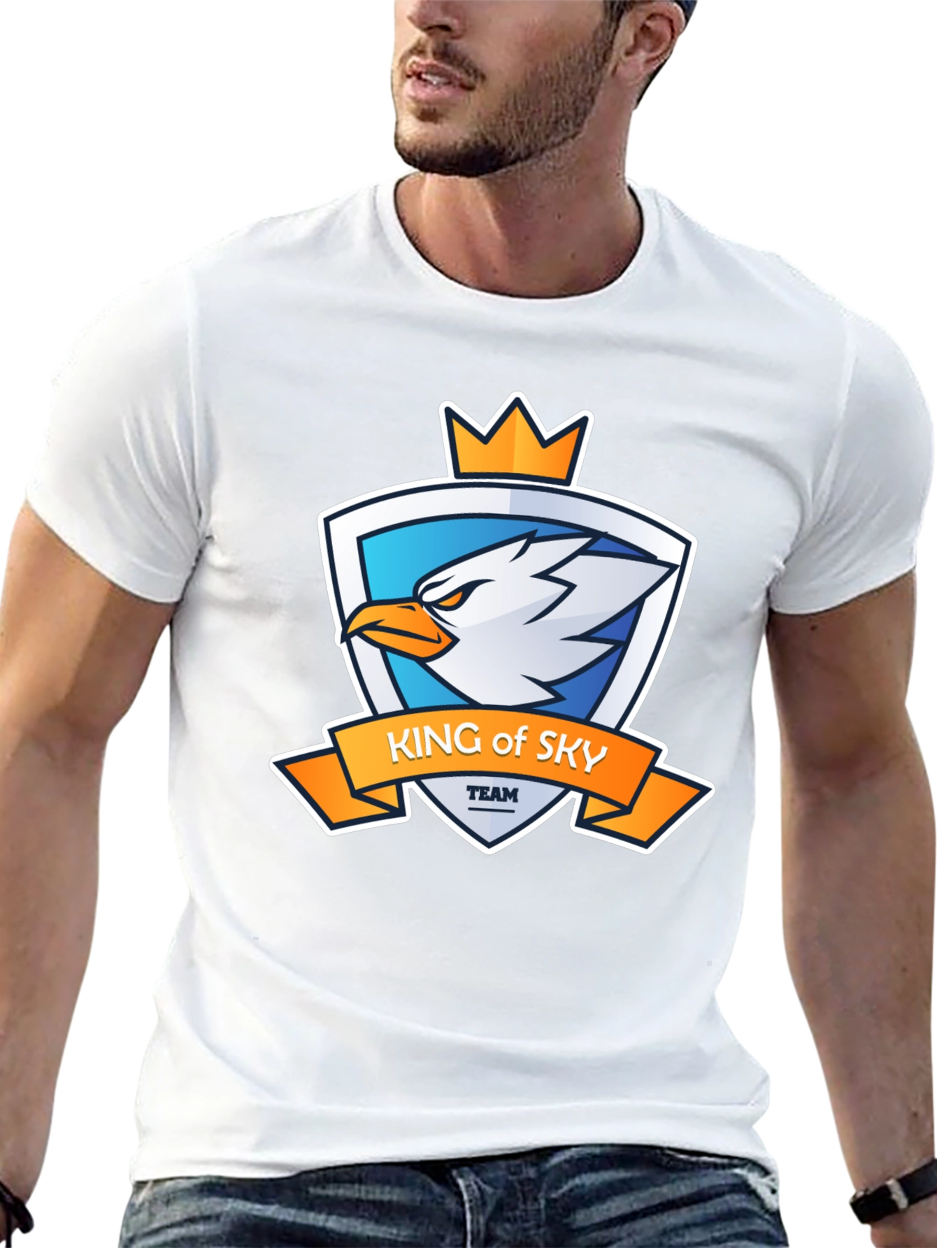 King of Sky Team Black Graphic T-Shirt