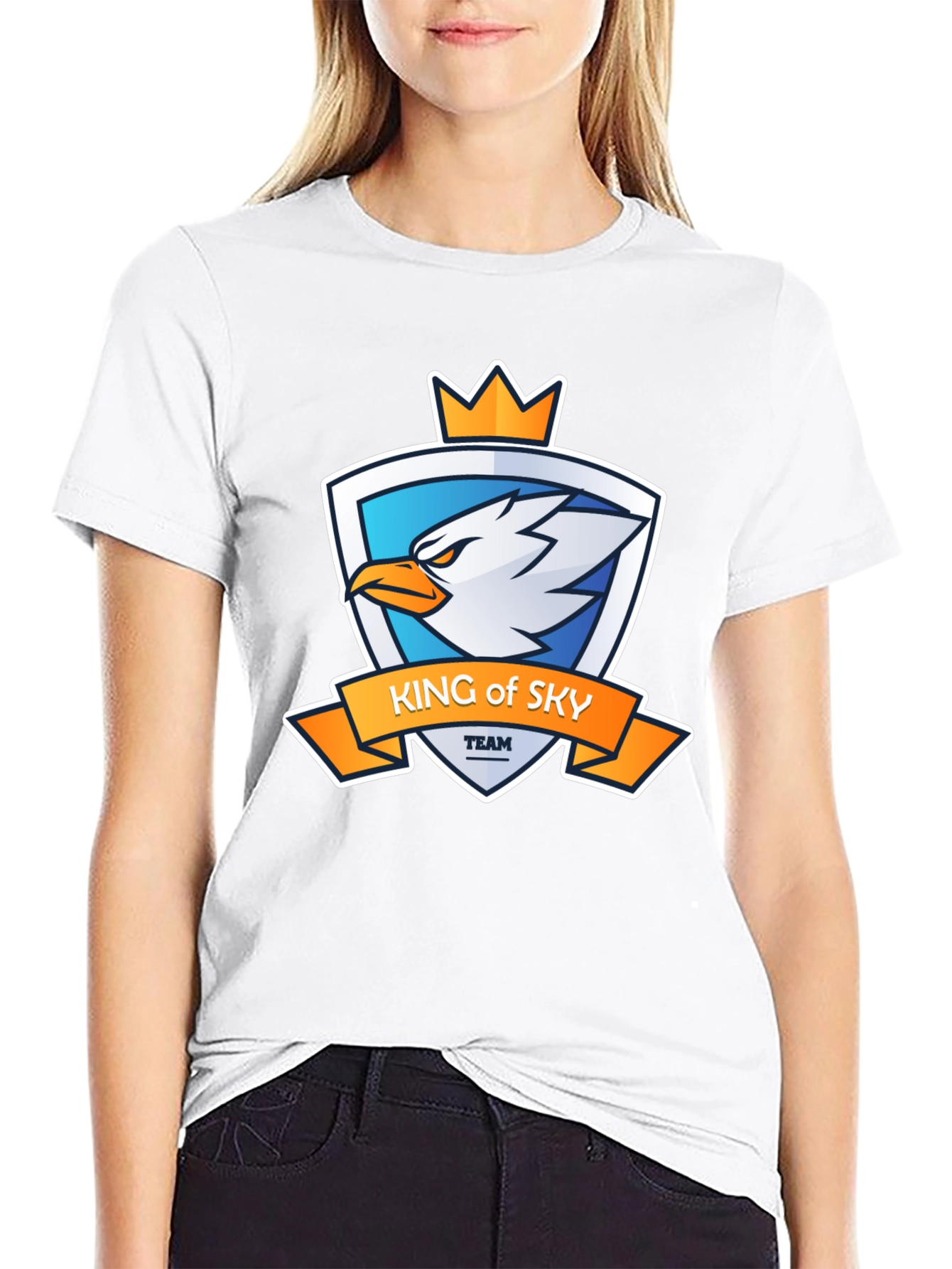 King of Sky Team Black Graphic T-Shirt