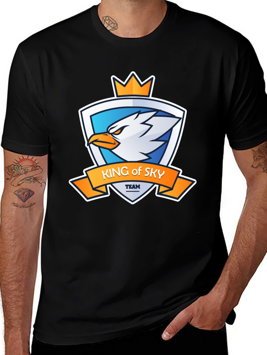 King of Sky Team Black Graphic T-Shirt
