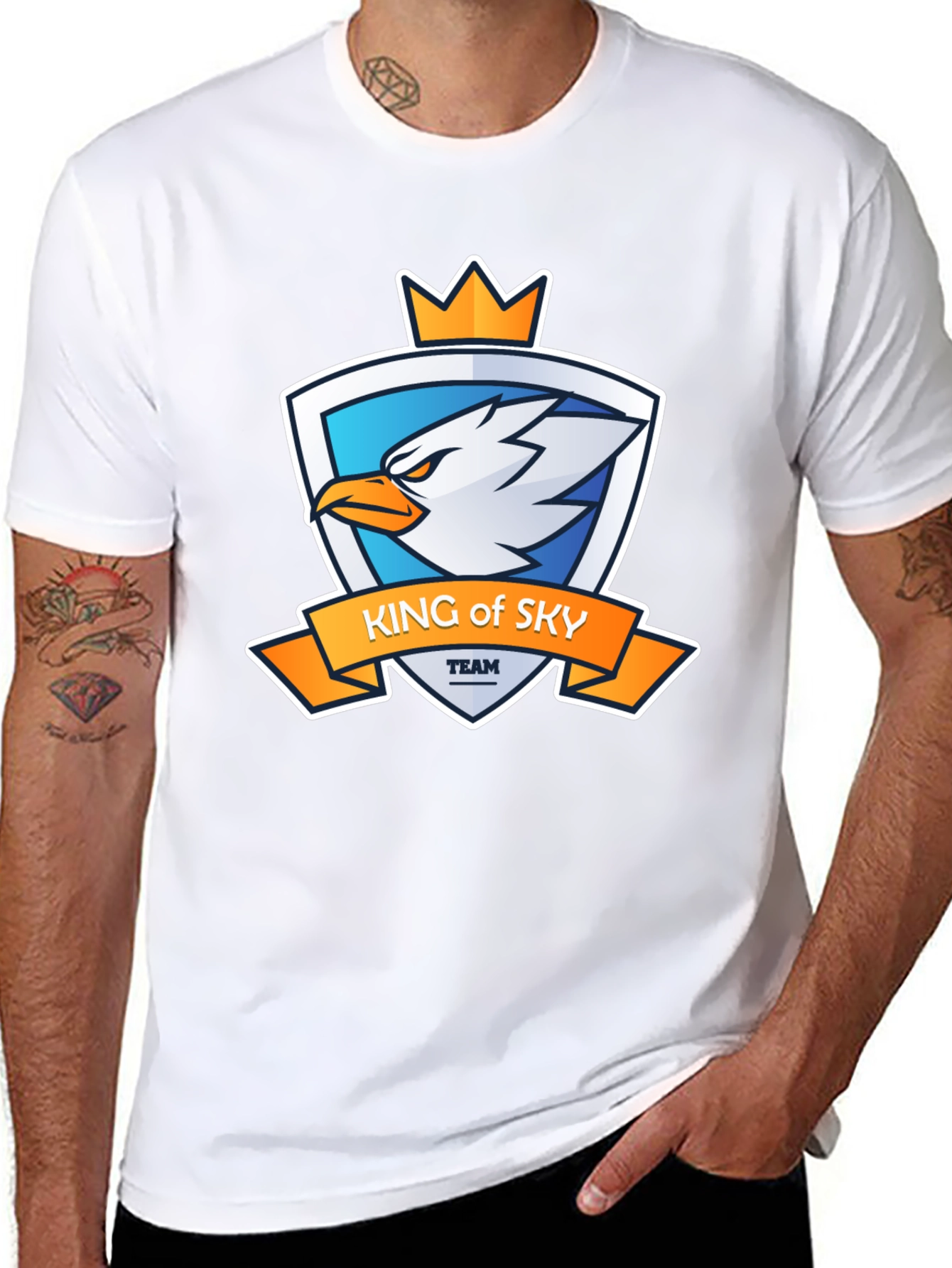 King of Sky Team Black Graphic T-Shirt
