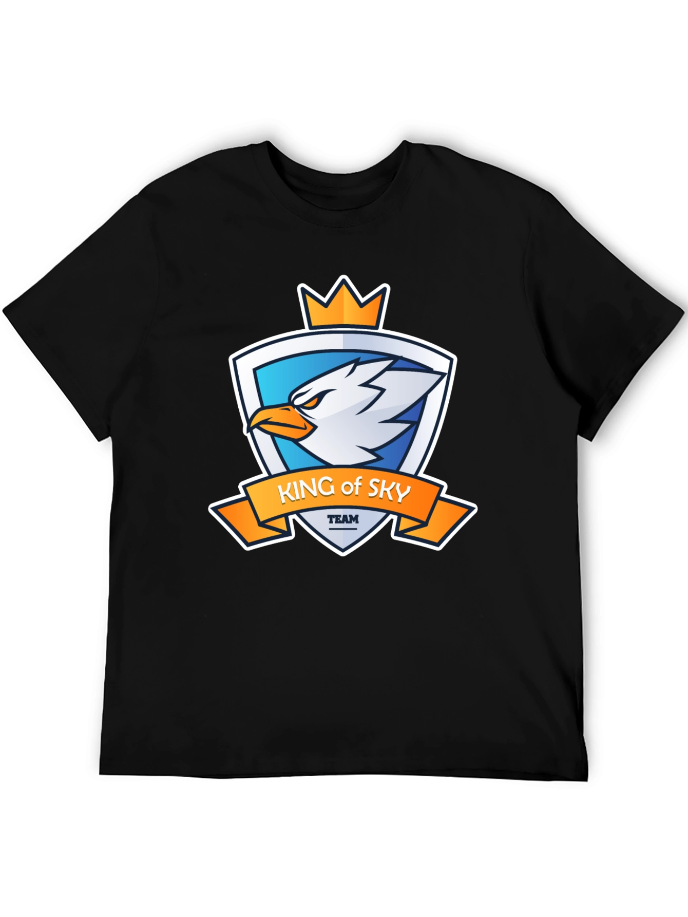 King of Sky Team Black Graphic T-Shirt