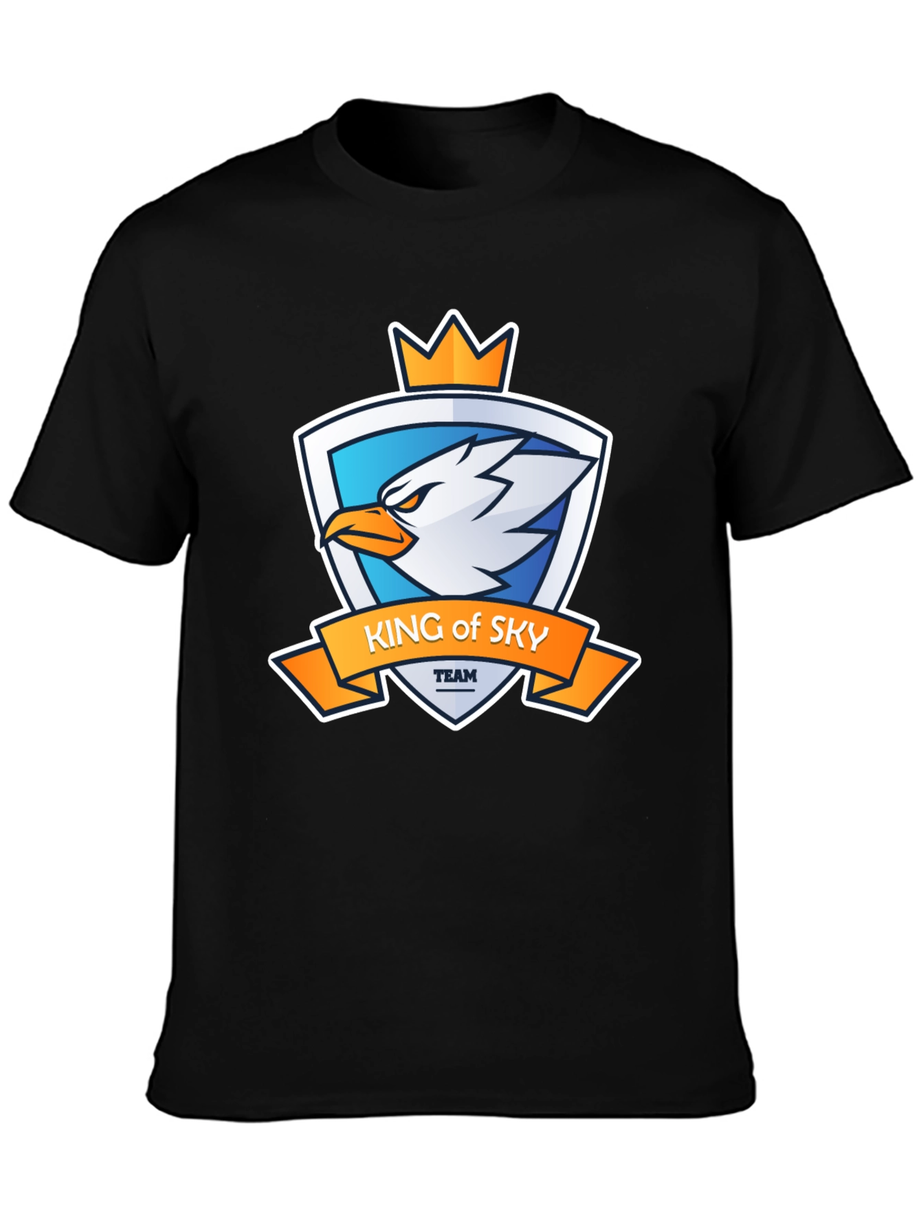 King of Sky Team Black Graphic T-Shirt