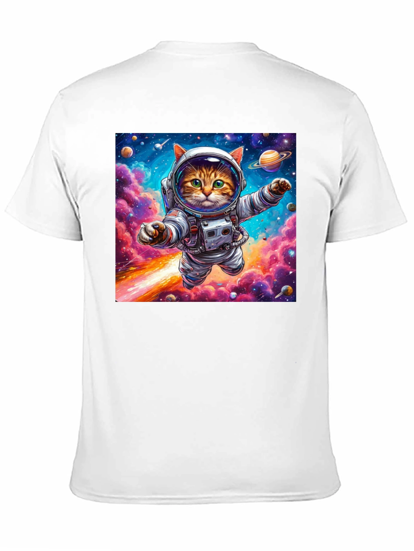 Astronaut Cat Graphic Tee - Space Adventure T-Shirt