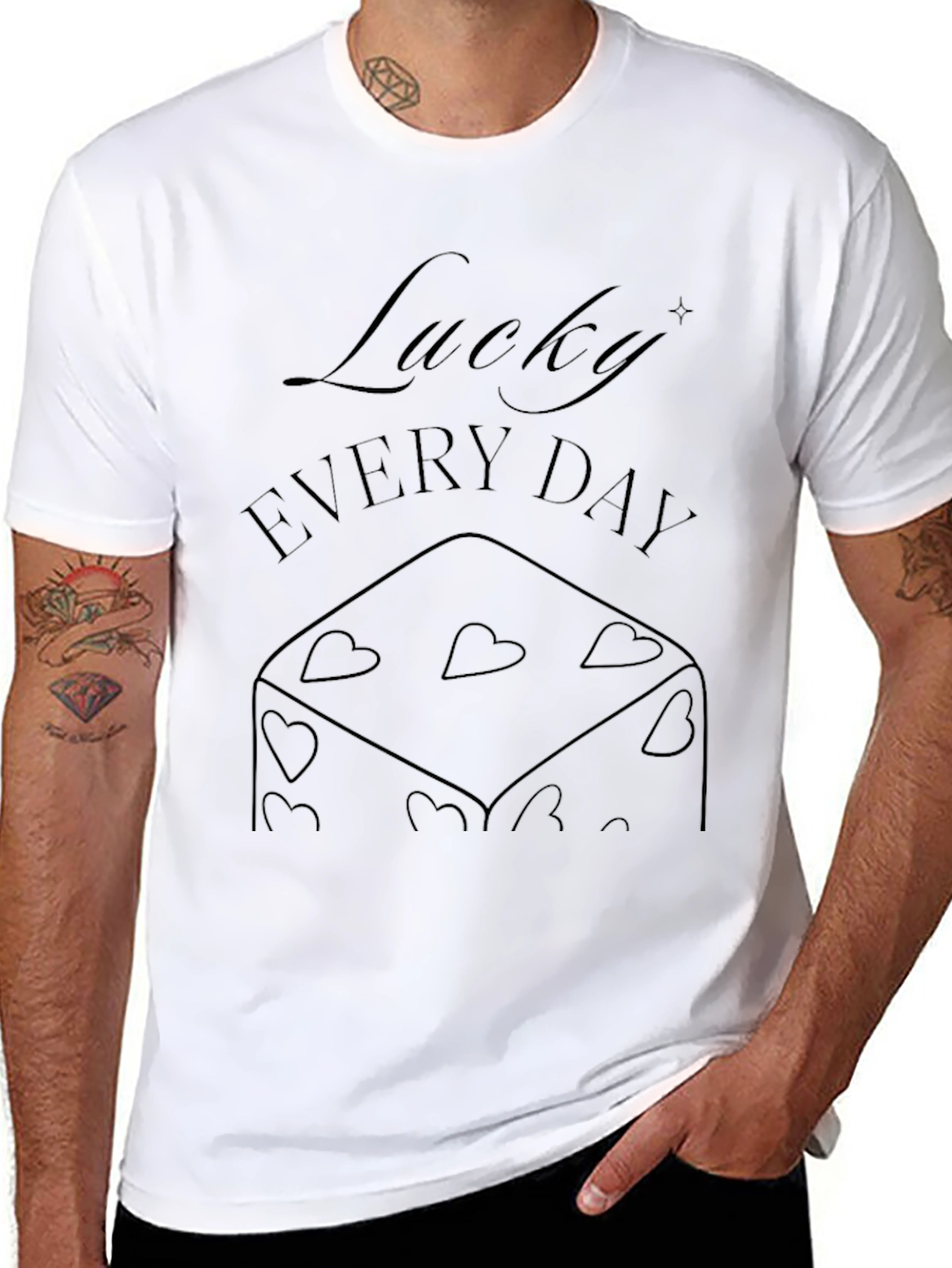 Lucky Everyday Graphic Tee - Black