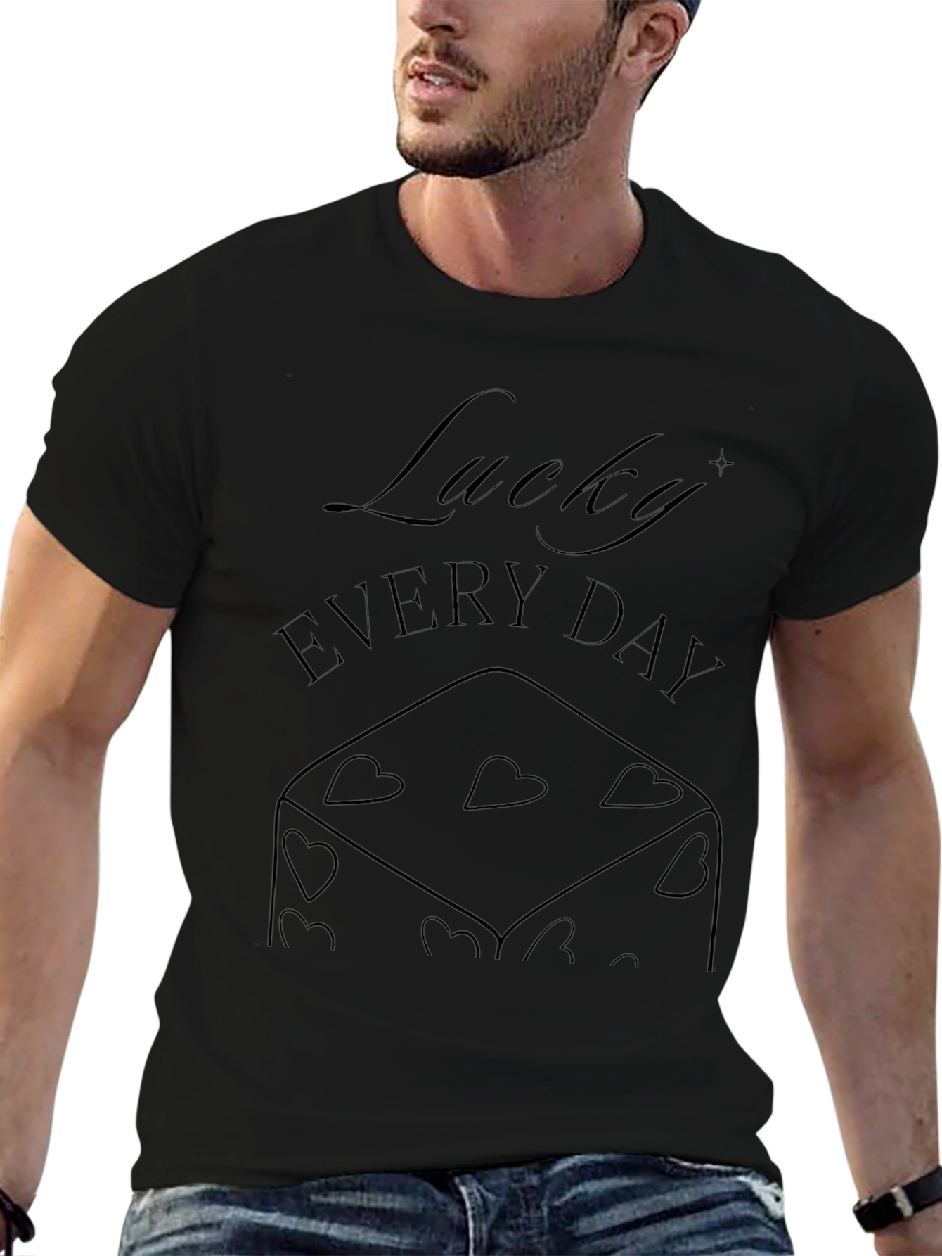 Lucky Everyday Graphic Tee - Black