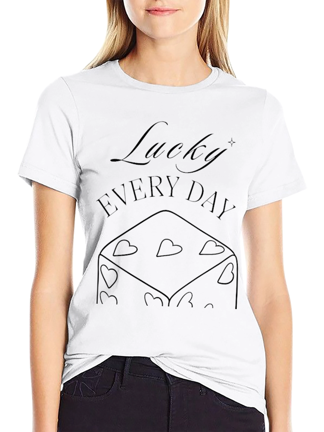 Lucky Everyday Graphic Tee - Black