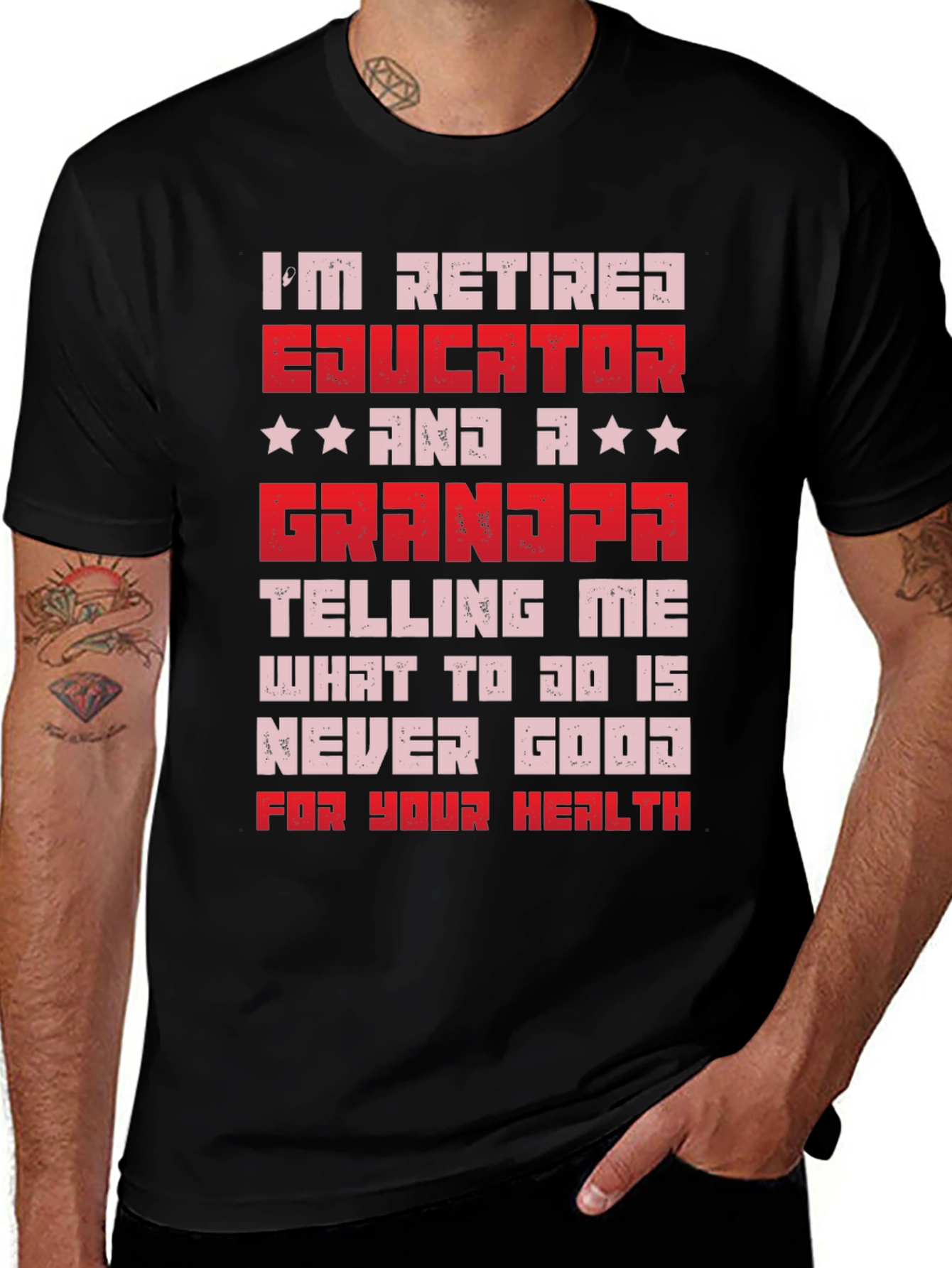 Retired Educator Grandpa T-Shirt