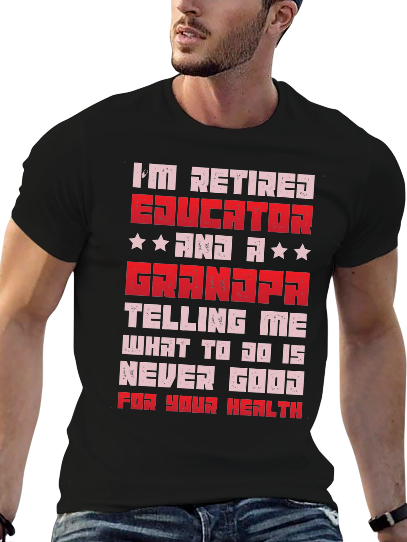 Retired Educator Grandpa T-Shirt