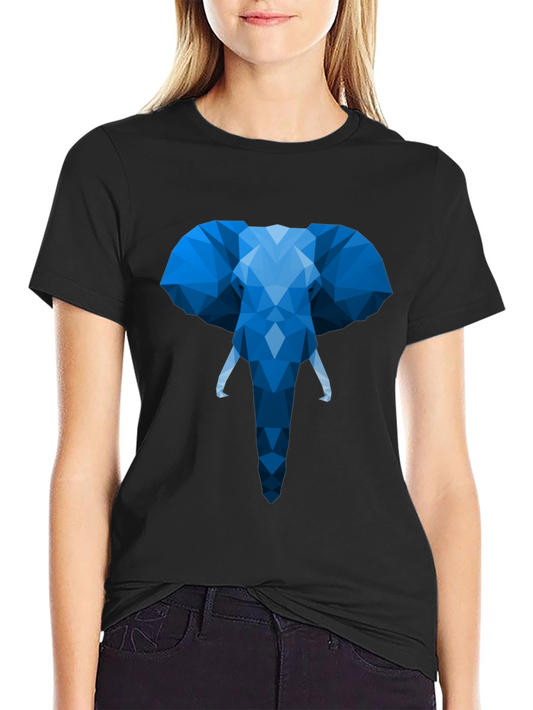 Geometric Elephant T-Shirt - Modern Design