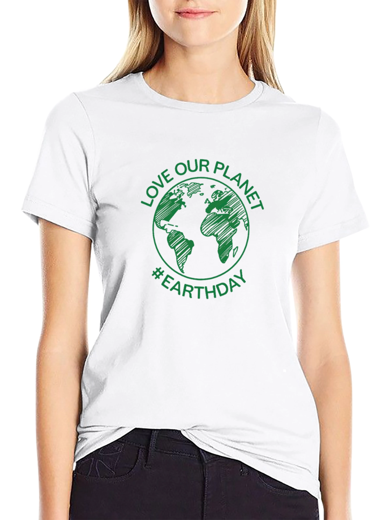 Love Our Planet Earth Day T-Shirt - Green Graphic
